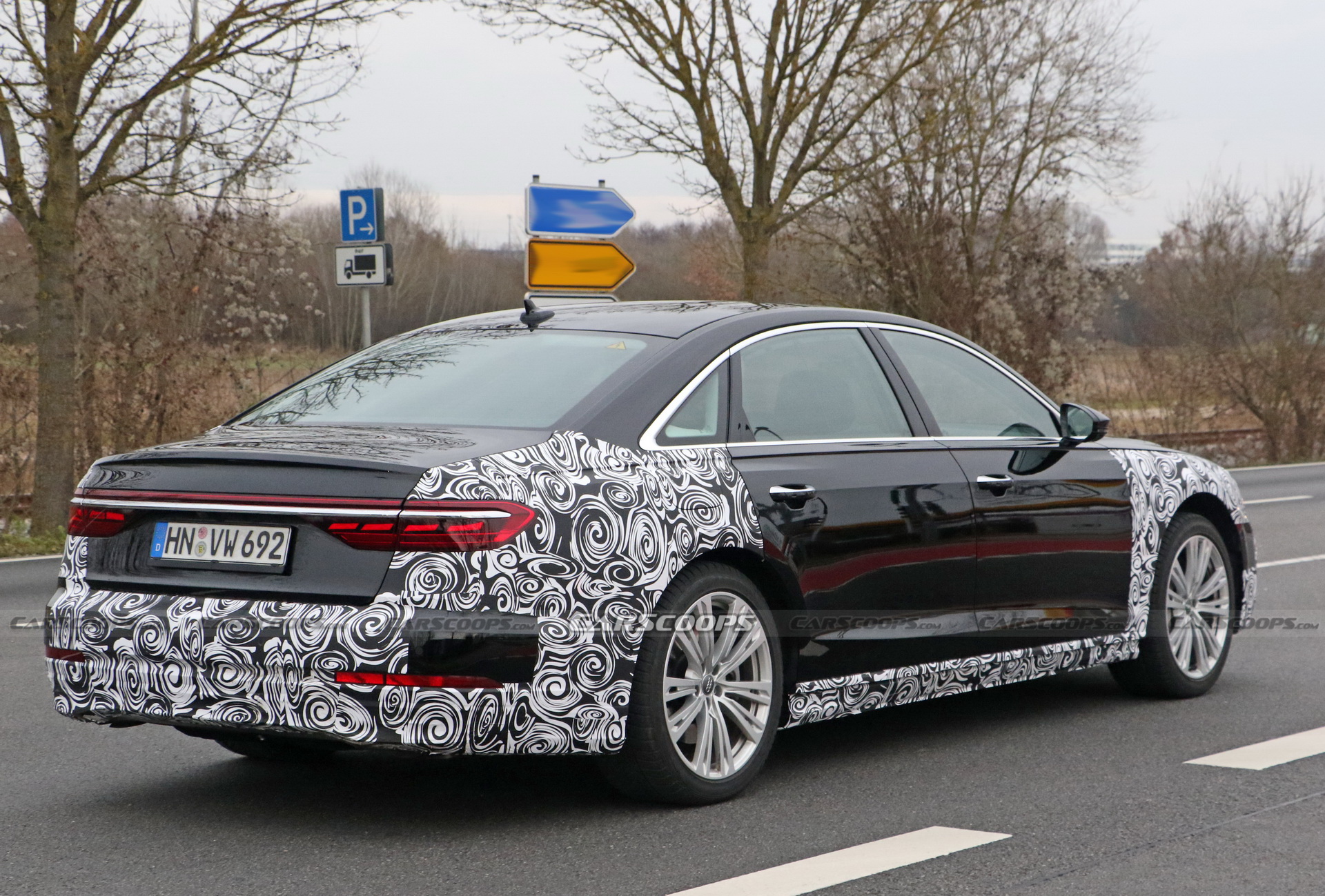 2022 Audi A8 Facelift Spied Wearing Redesigned Headlights And Grille