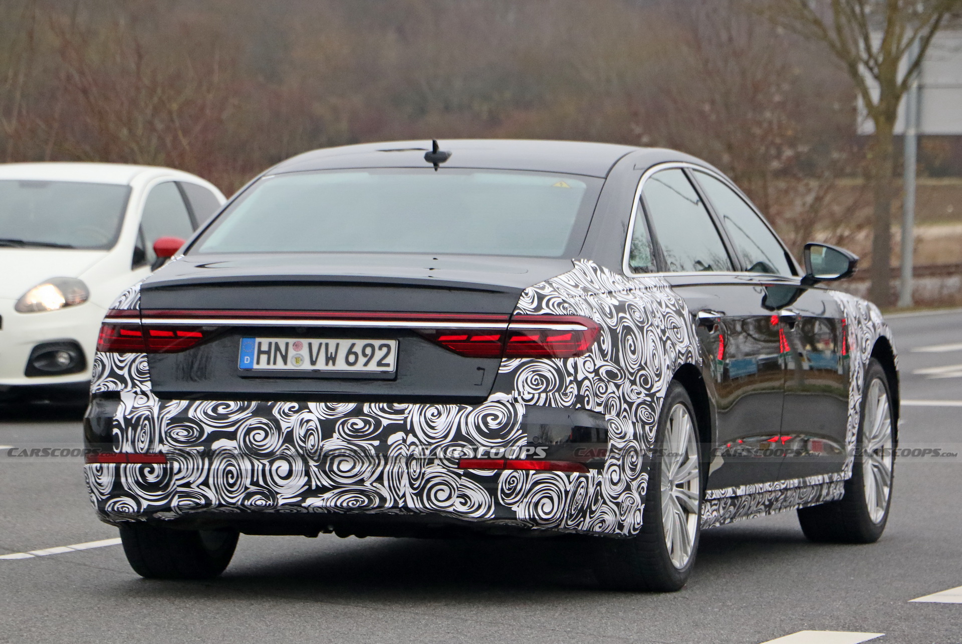 2022 Audi A8 Facelift Spied Wearing Redesigned Headlights And Grille