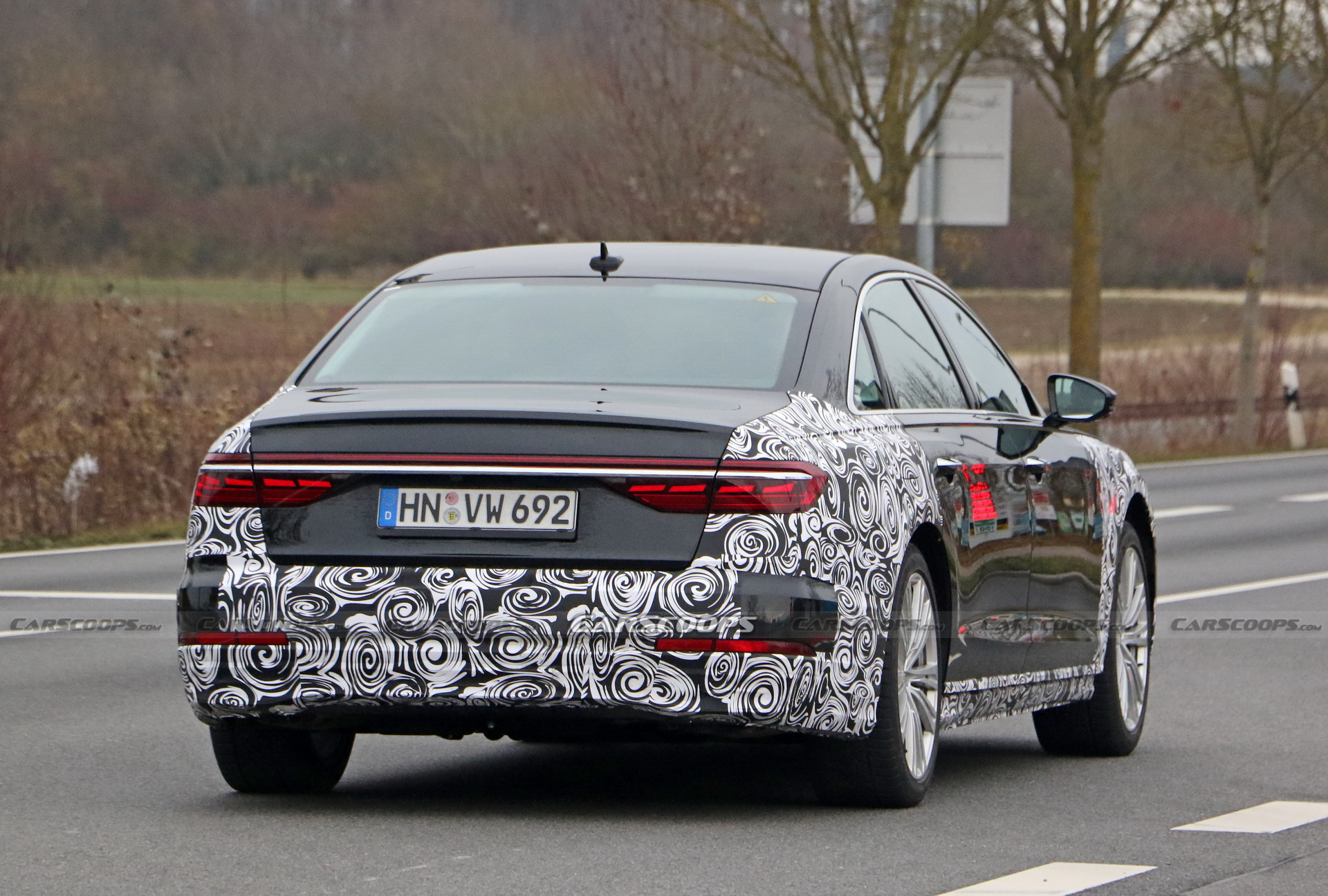 2022 Audi A8 Facelift Spied Wearing Redesigned Headlights And Grille