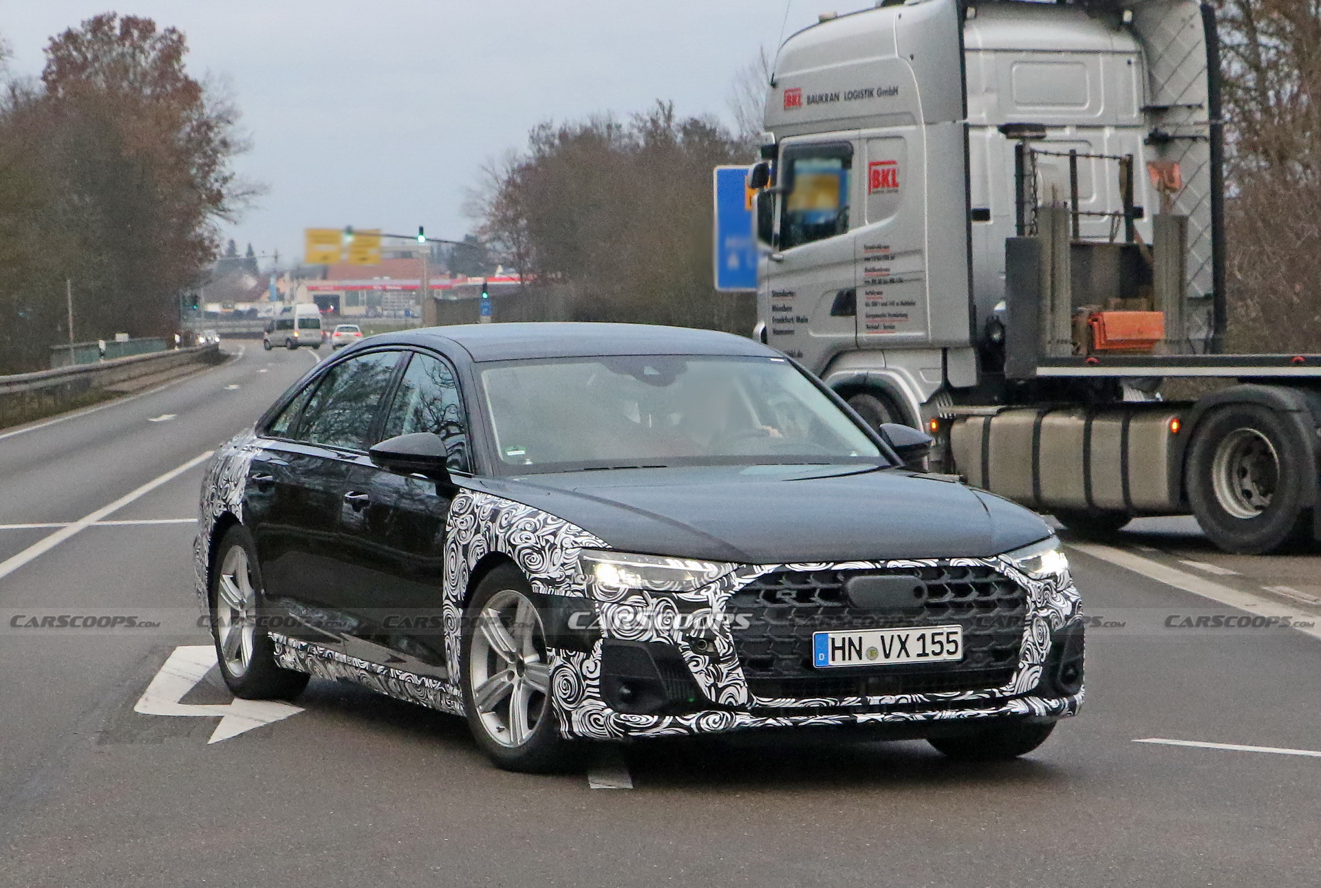 2022 Audi A8 Facelift Spied Wearing Redesigned Headlights And Grille
