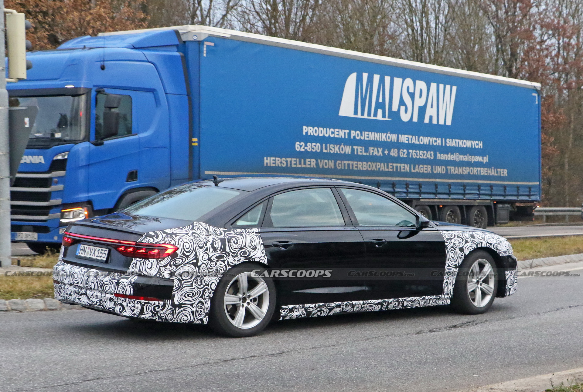 2022 Audi A8 Facelift Spied Wearing Redesigned Headlights And Grille