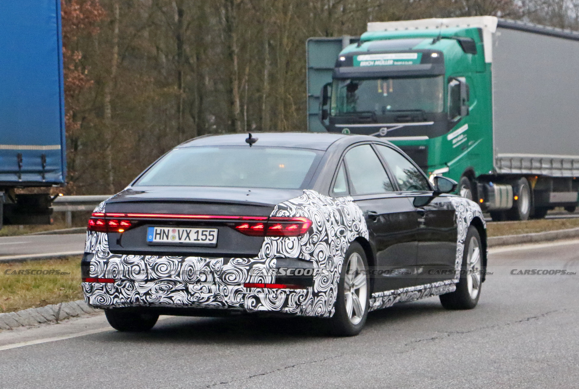 2022 Audi A8 Facelift Spied Wearing Redesigned Headlights And Grille