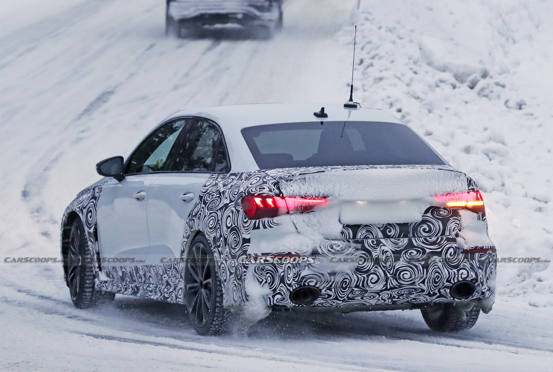 2022 Audi RS3 Sedan Flashes Wide Body, Big Exhaust Pipes In New Spy Shots