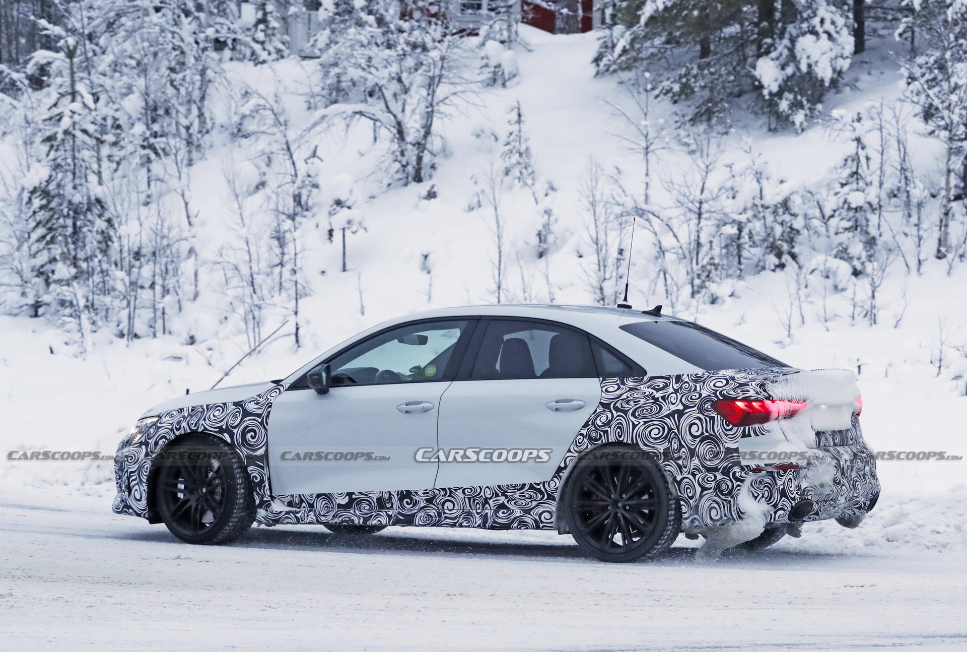 2022 Audi RS3 Sedan Flashes Wide Body, Big Exhaust Pipes In New Spy Shots