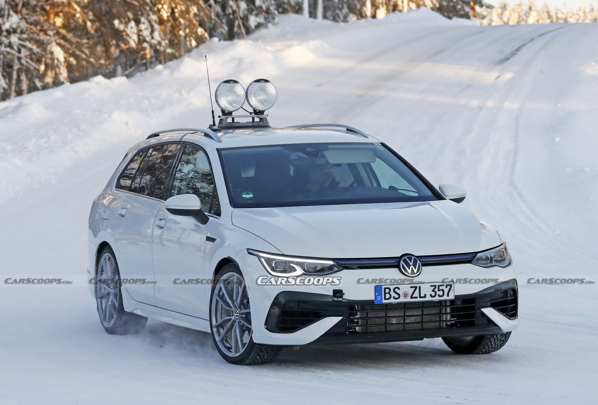 VW Golf R Wagon Spotted Testing In The Snow With Almost No Camo