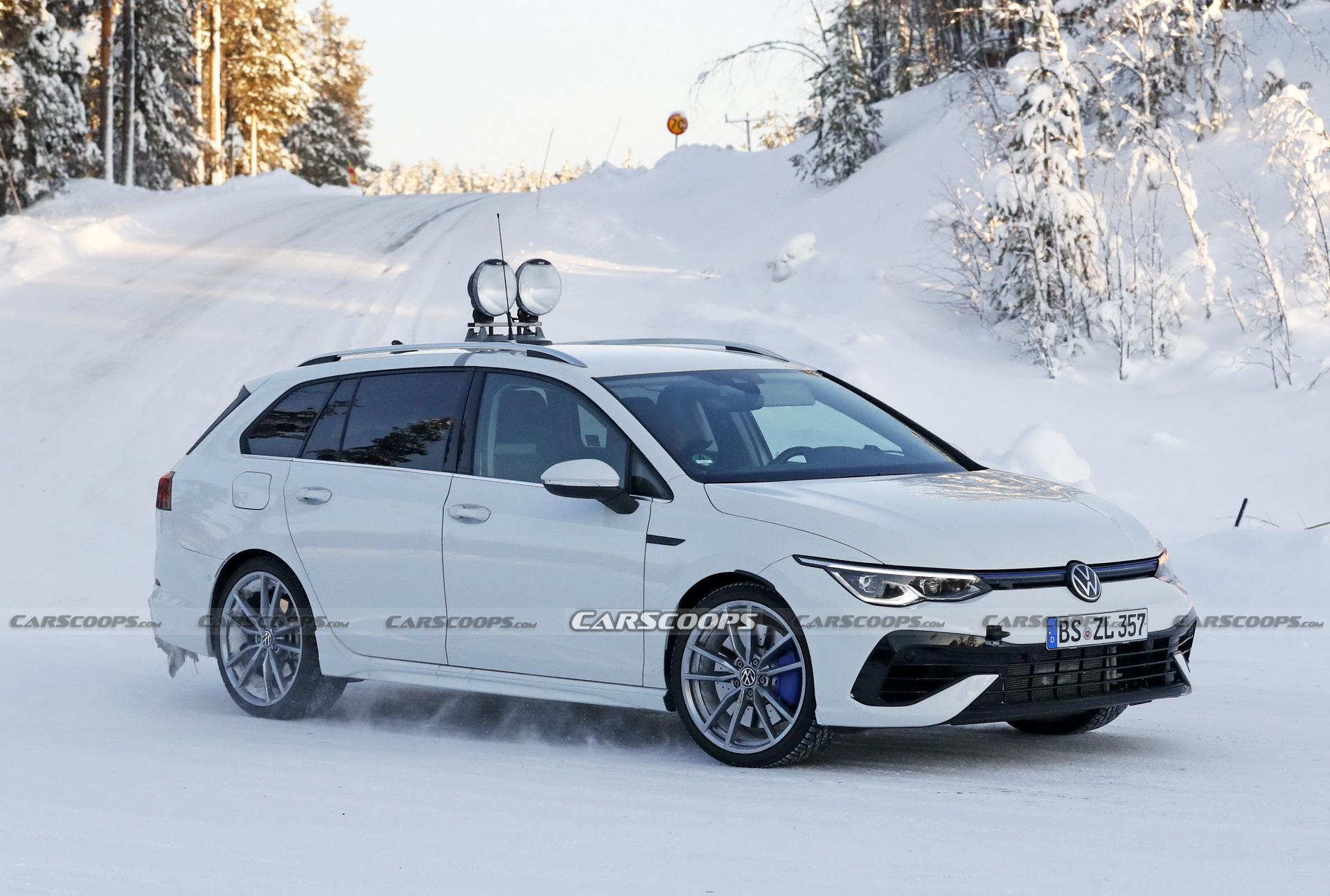 VW Golf R Wagon Spotted Testing In The Snow With Almost No Camo