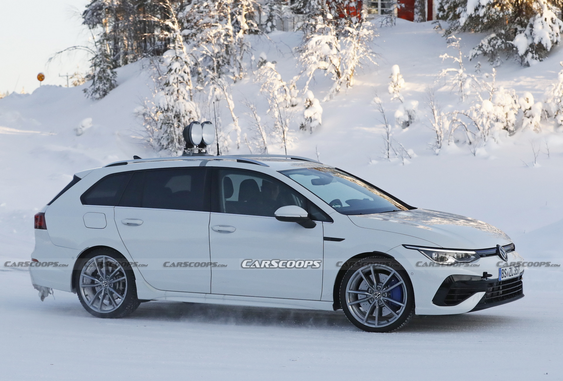 VW Golf R Wagon Spotted Testing In The Snow With Almost No Camo