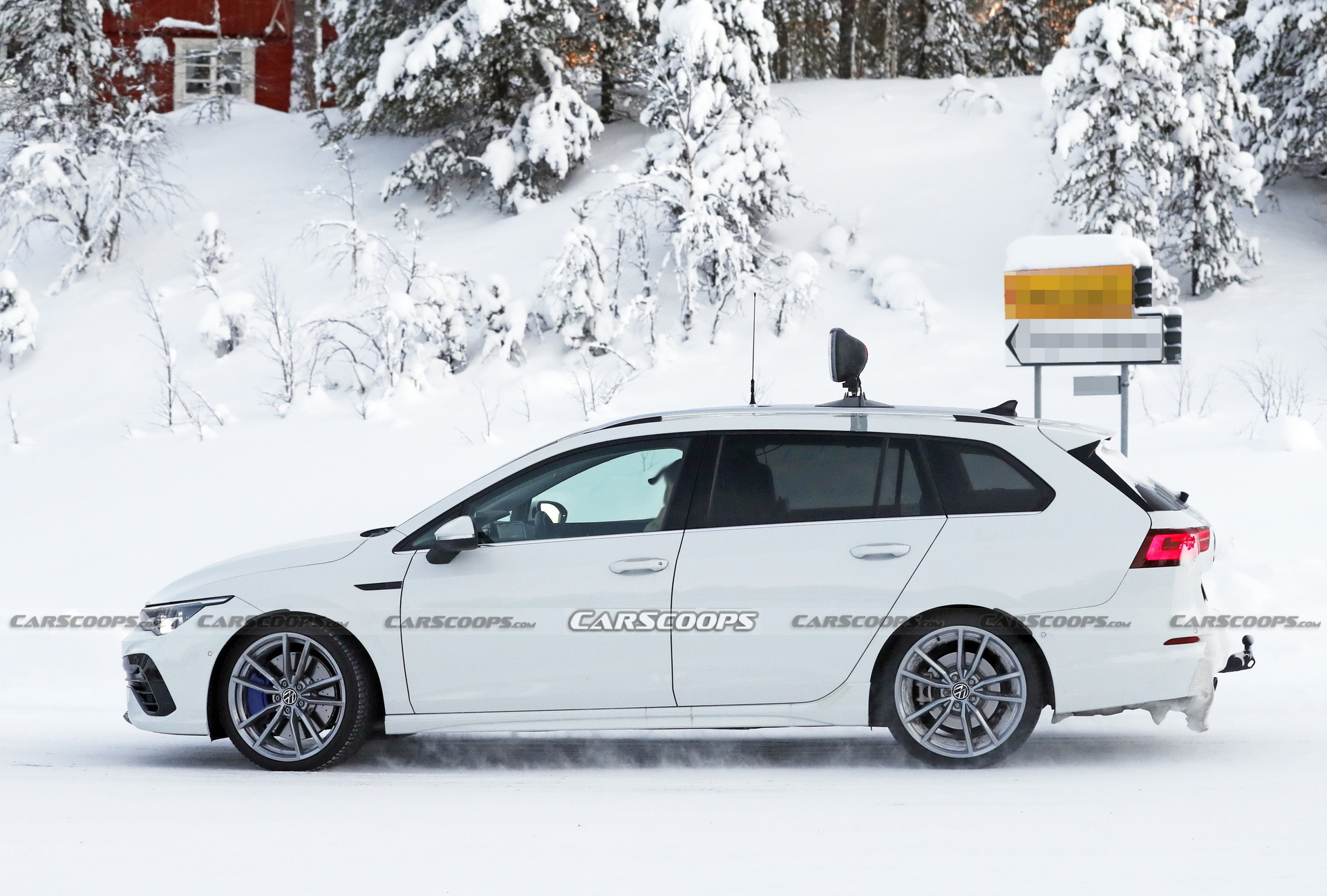 VW Golf R Wagon Spotted Testing In The Snow With Almost No Camo