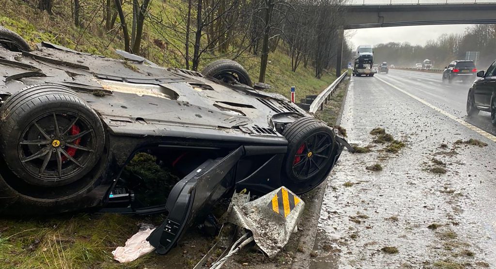  Storm Christoph Allegedly To Blame For Ferrari 812 Superfast Crash On Highway