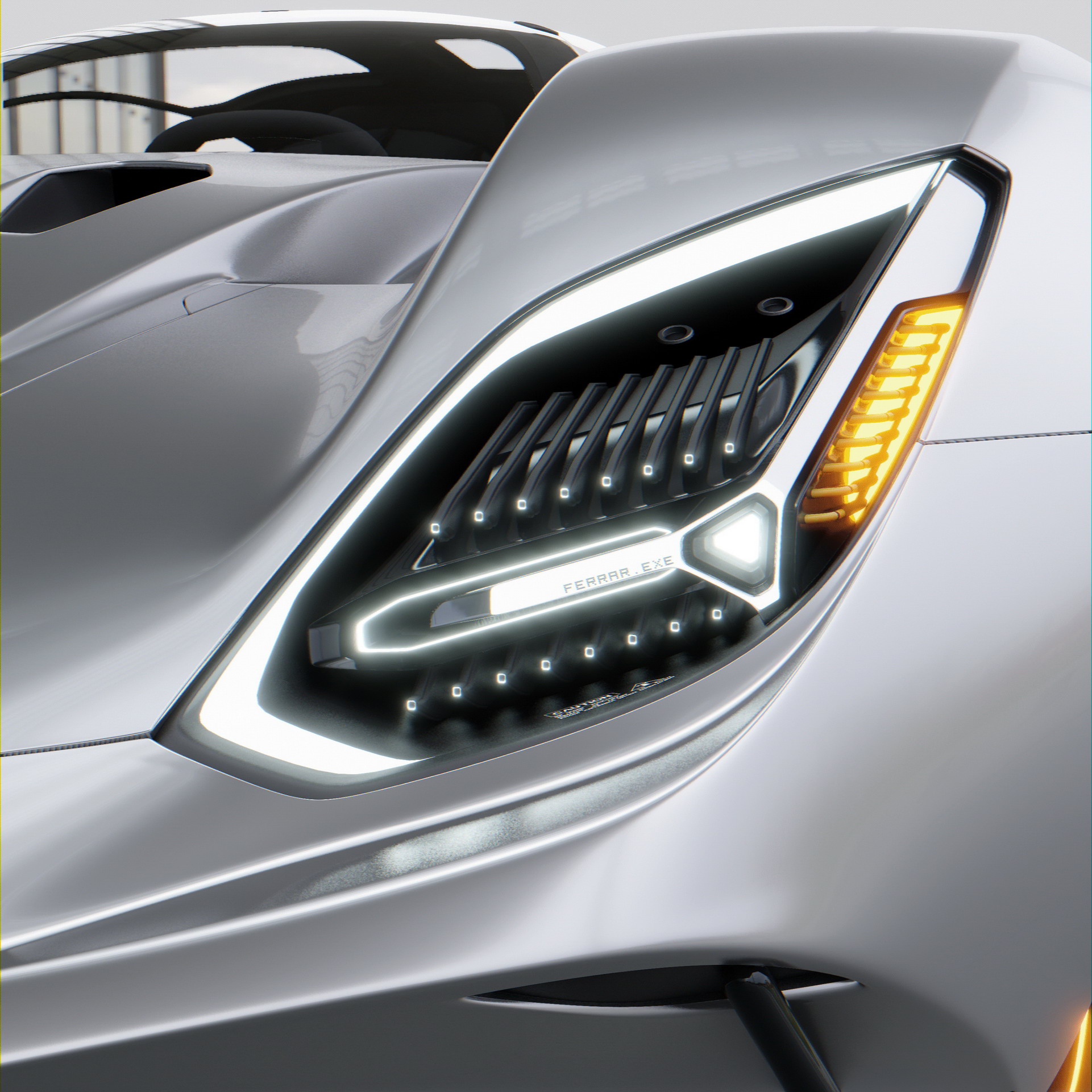 Designer Envisions Futuristic Ferrari For Cyberpunk 2077