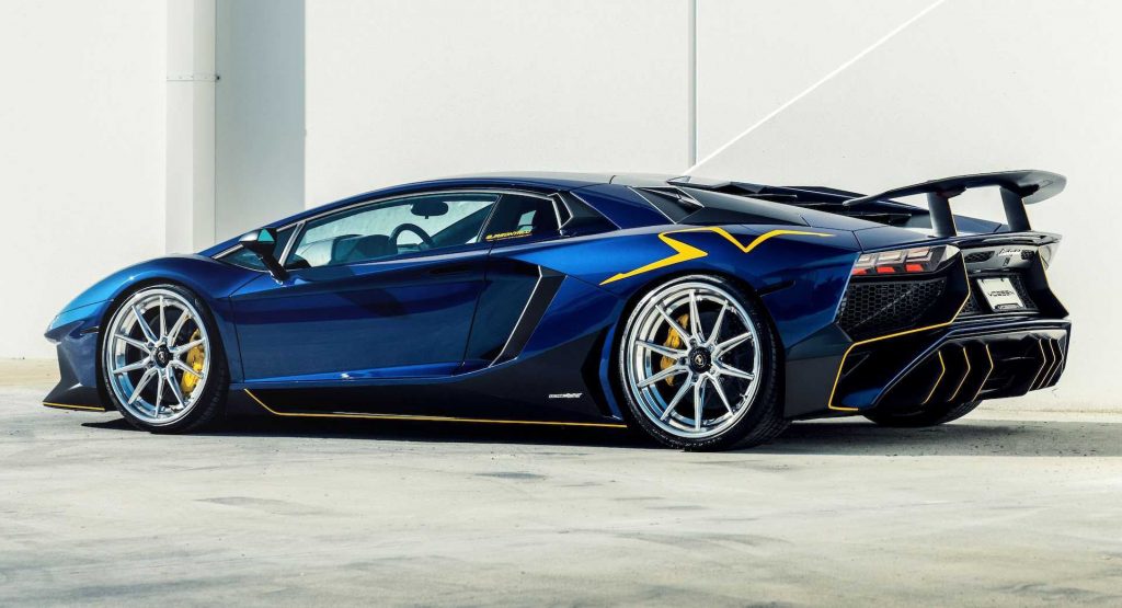 Does This Blue Lamborghini Aventador SV Look Better With 22-Inch  Aftermarket Wheels? | Carscoops