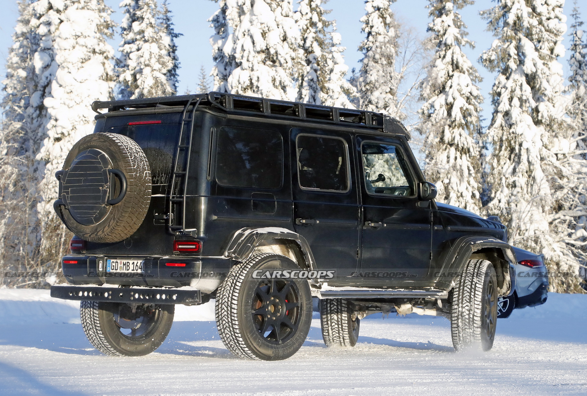 2022 Mercedes G-Class 4X4 Squared Caught Testing And Sliding In The Snow