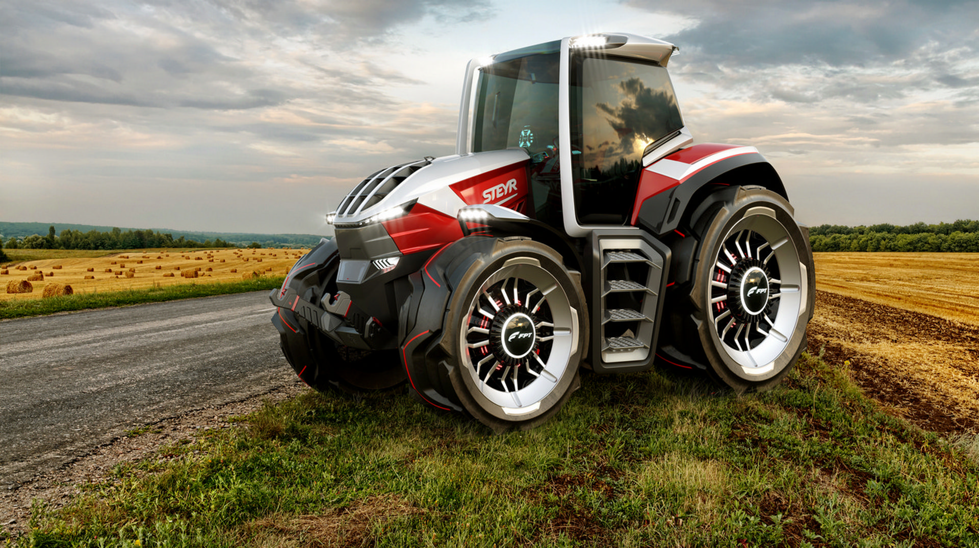 Steyr Konzept Is A Hybrid Tractor With Five Electric Motors – And A Drone
