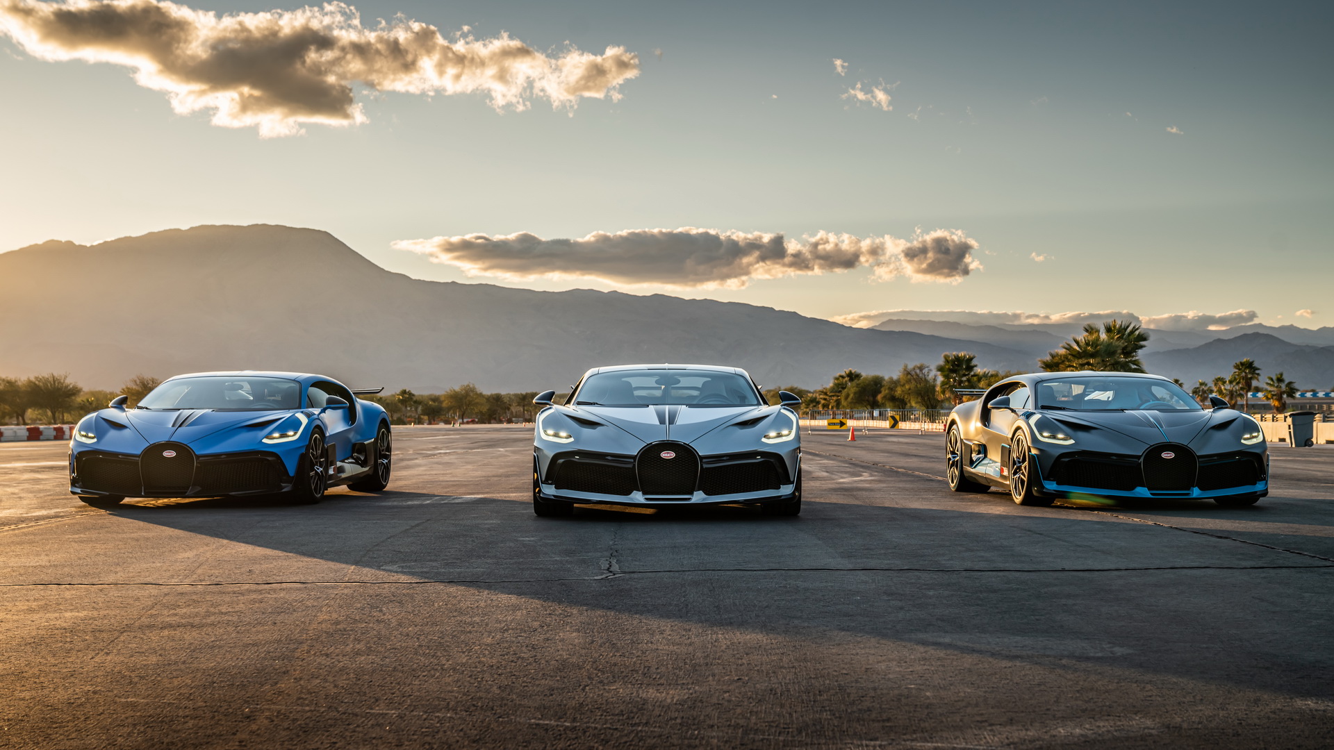 Bugatti Divos Get Together Under The California Sun In Spectacular $18 Million Display