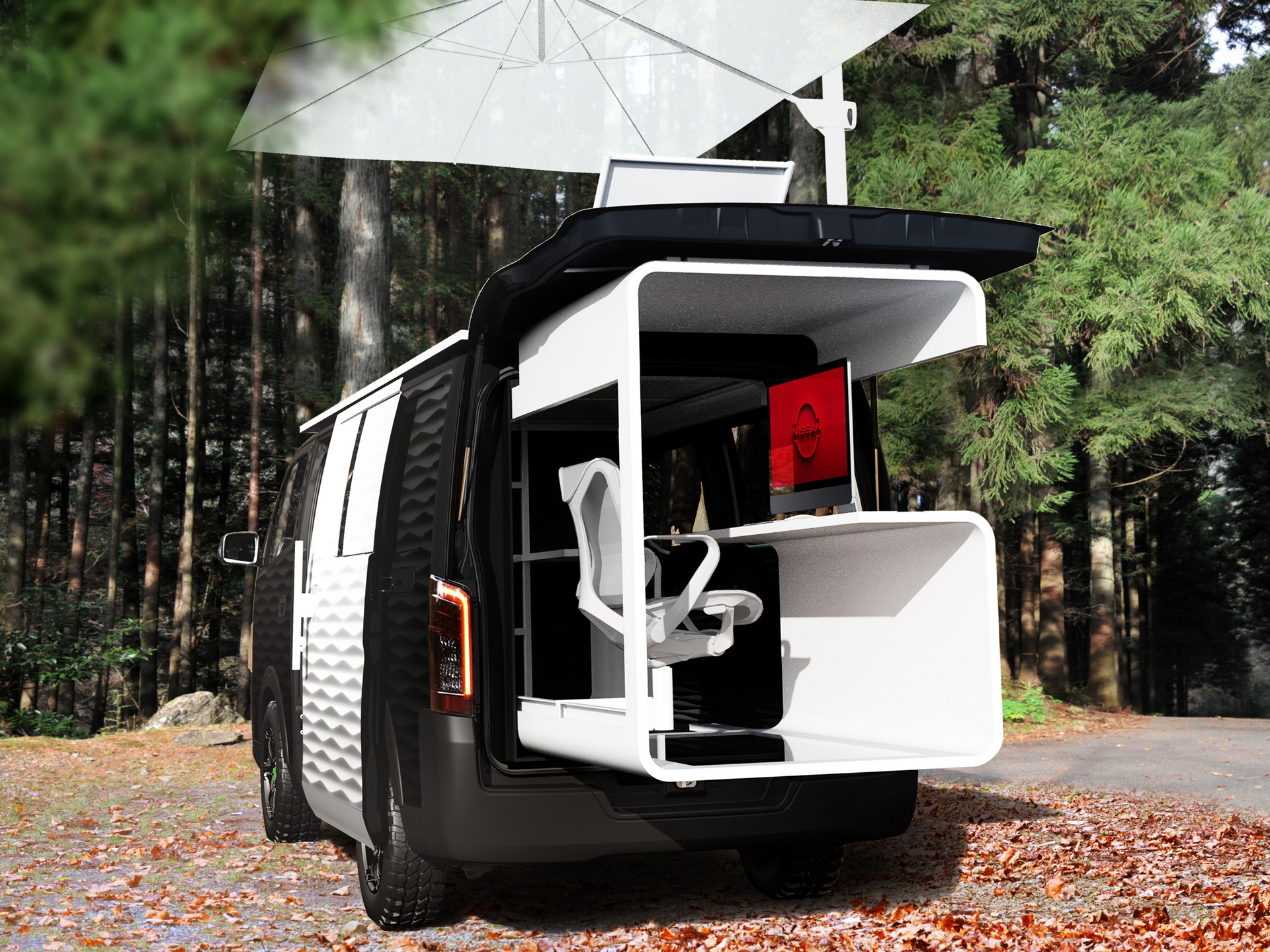 Work Anywhere With The Nissan NV350 Caravan Office Pod Concept