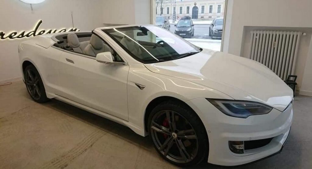  Is This Awesome Looking Tesla Model S Two-Door Convertible Real?