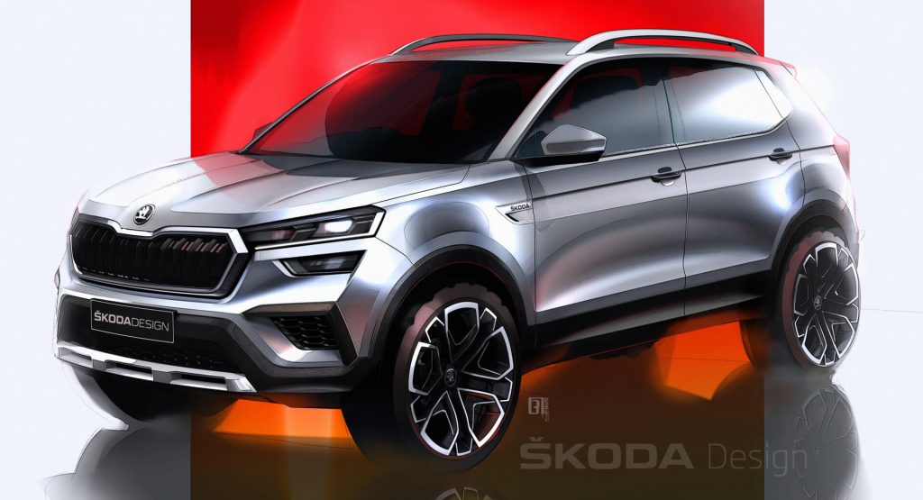2021 Skoda Kushaq Official Sketches Are An Exaggerated Preview Of India’s Small Crossover