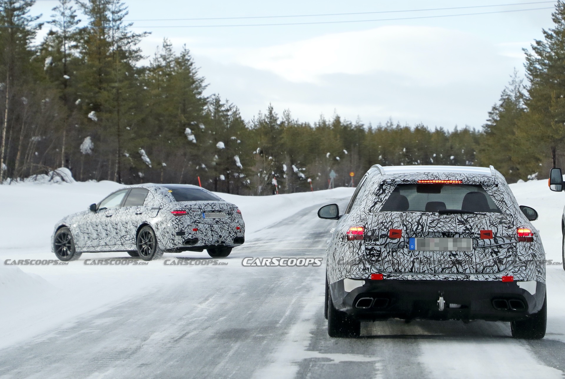 All New 2022 Mercedes-AMG C63 And C63 Wagon Spied Together For The First Time