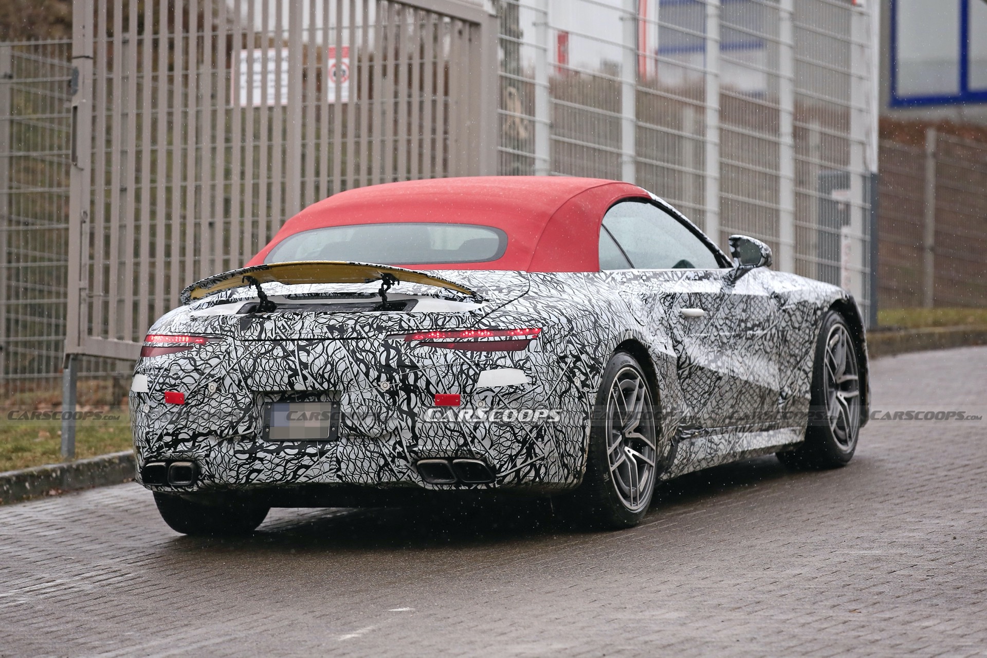 2022 Mercedes-AMG SL Shows Off Contrasting Red Roof In Latest Spy Shots