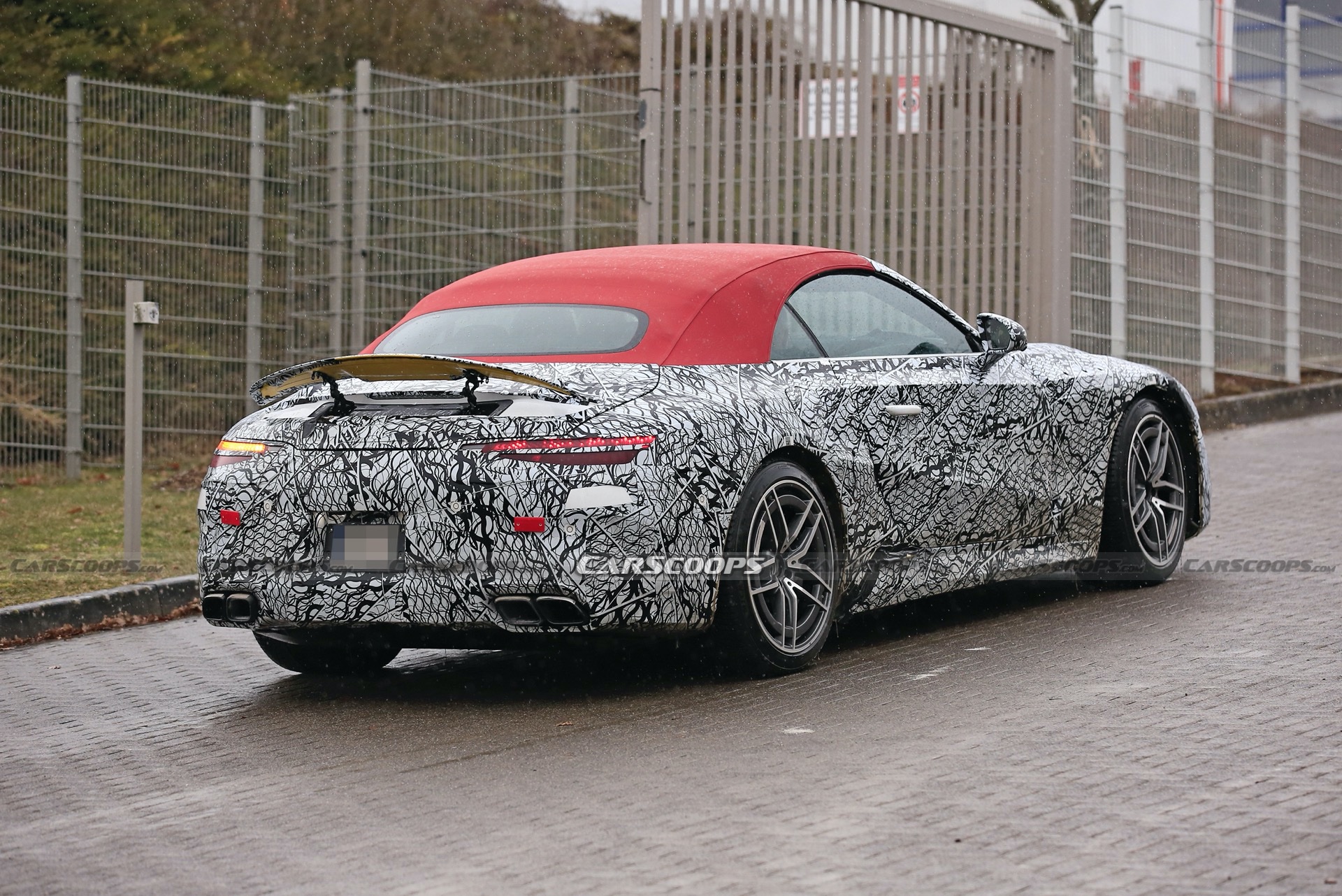 2022 Mercedes-AMG SL Shows Off Contrasting Red Roof In Latest Spy Shots
