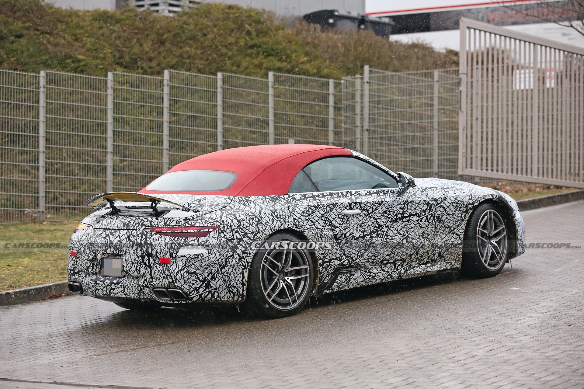 2022 Mercedes-AMG SL Shows Off Contrasting Red Roof In Latest Spy Shots