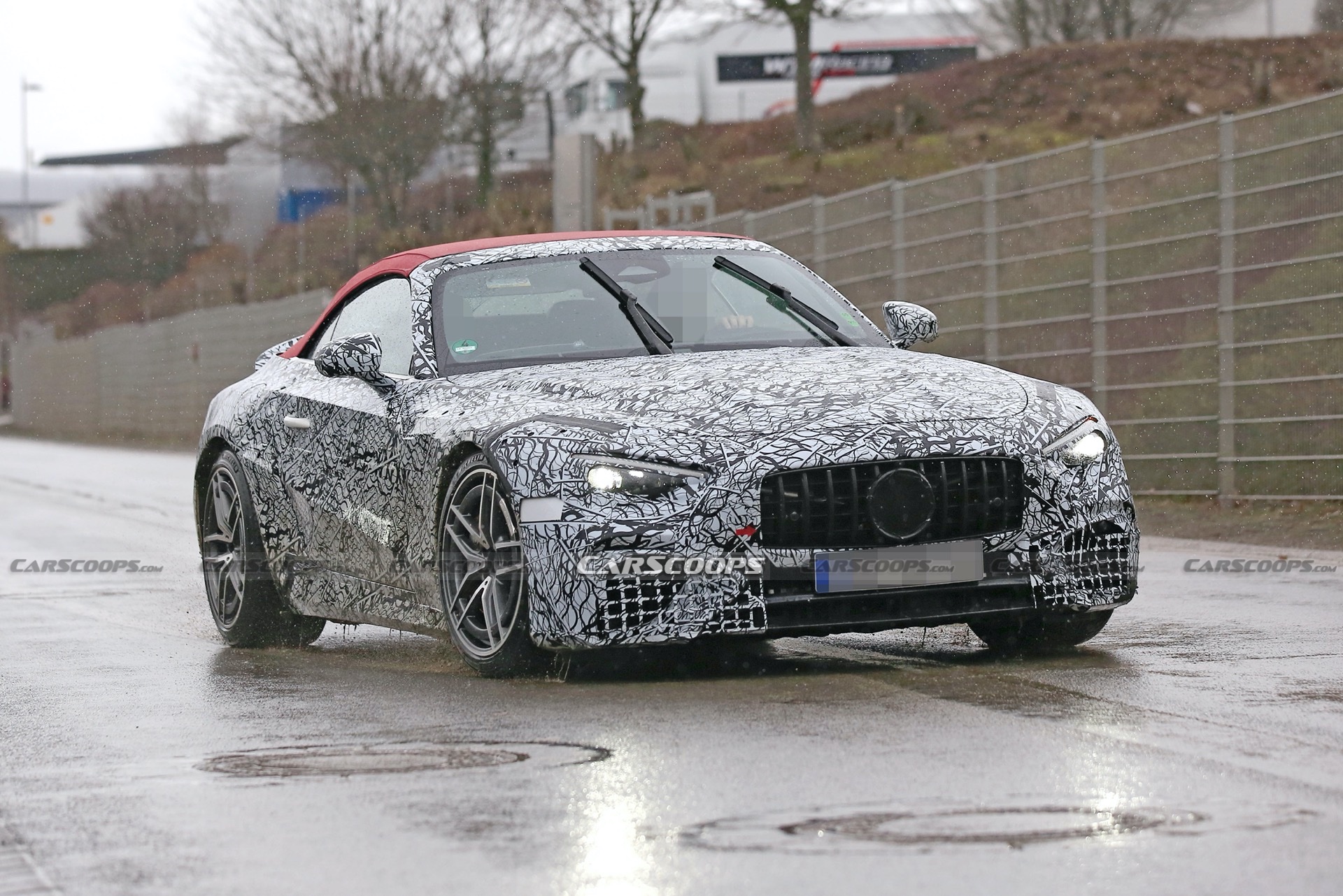 2022 Mercedes-AMG SL Shows Off Contrasting Red Roof In Latest Spy Shots