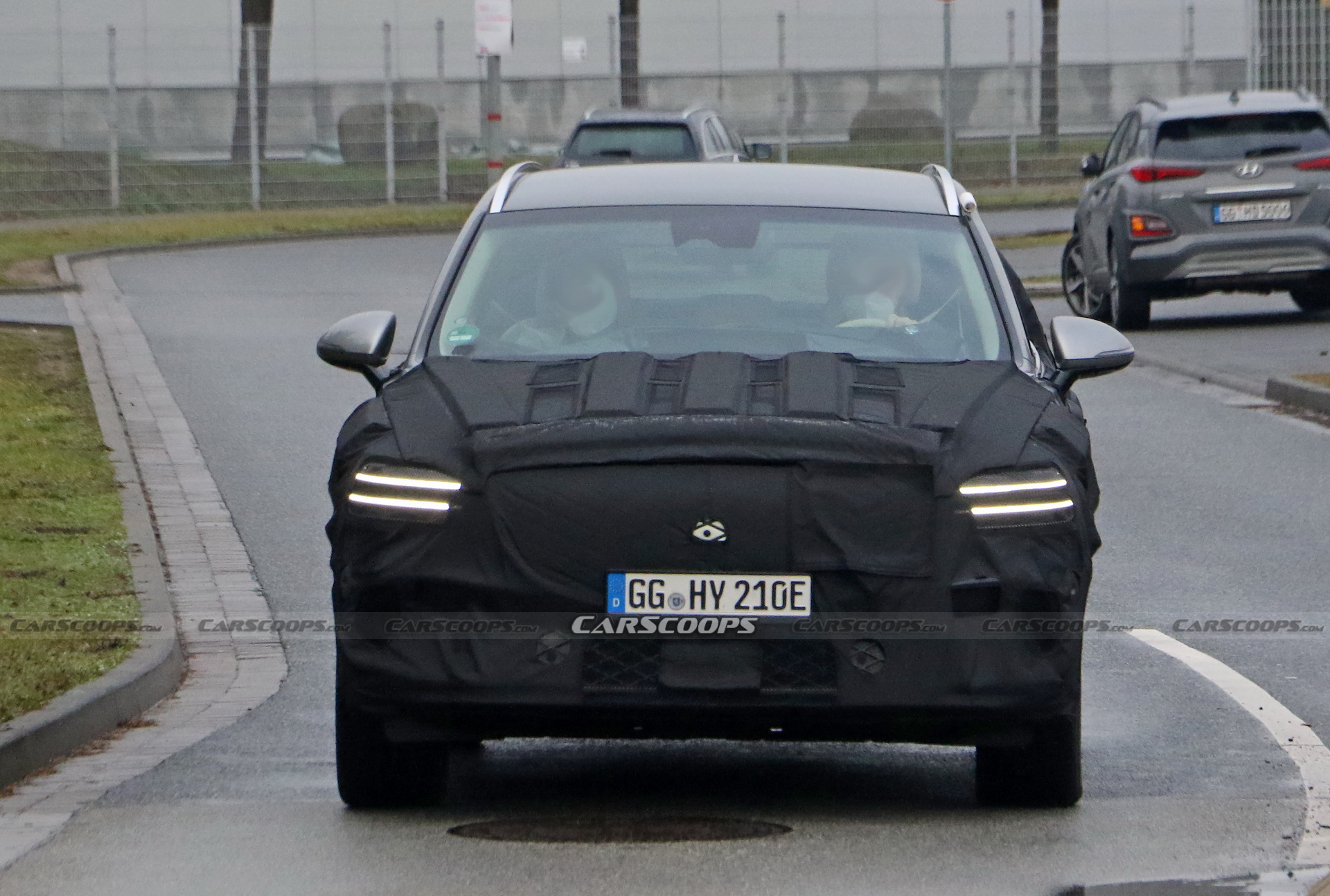 Electrified Genesis eGV70 SUV Makes Spy Debut Under Heavy Camouflage