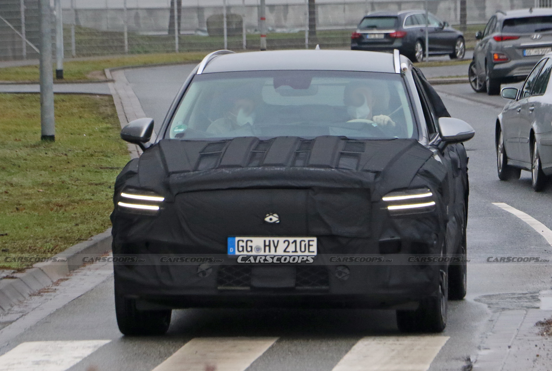 Electrified Genesis eGV70 SUV Makes Spy Debut Under Heavy Camouflage