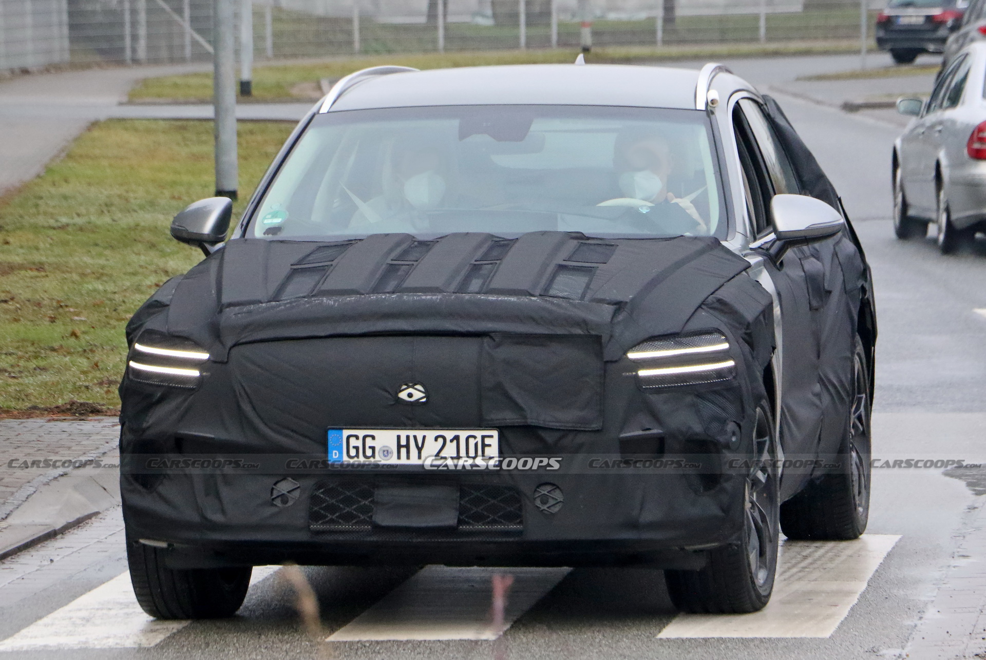 Electrified Genesis eGV70 SUV Makes Spy Debut Under Heavy Camouflage