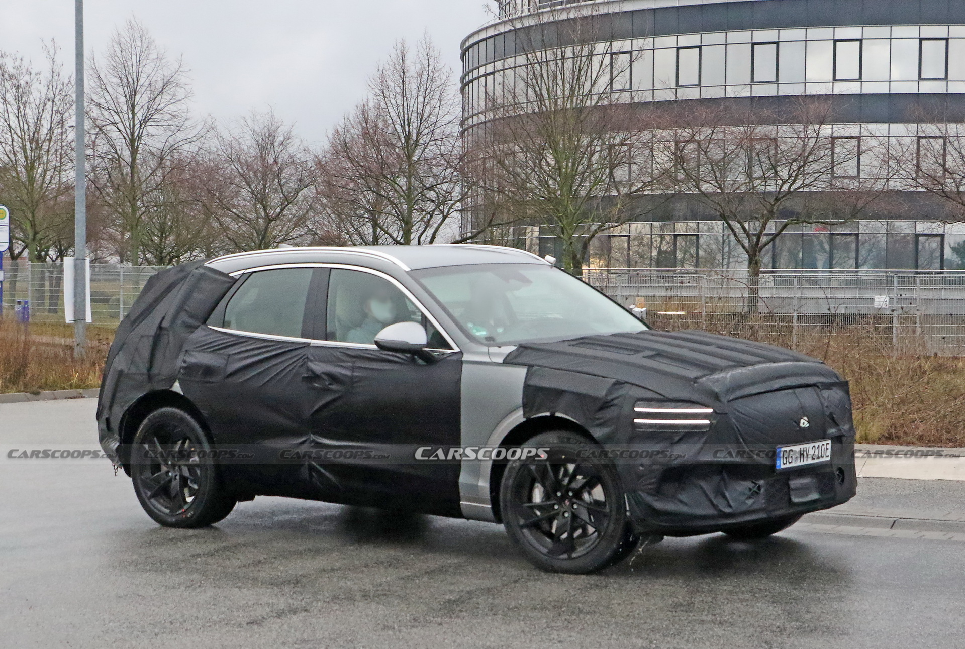 Electrified Genesis eGV70 SUV Makes Spy Debut Under Heavy Camouflage