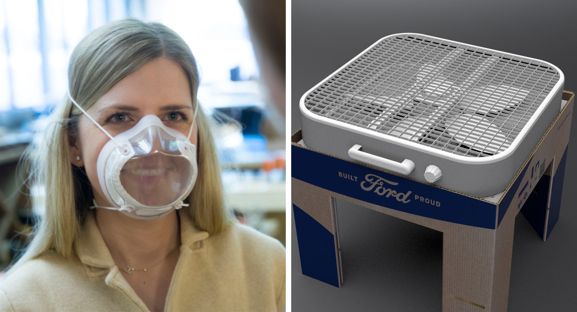 Ford develops clear N95 masks and cheap air filtration kit in the fight against COVID-19