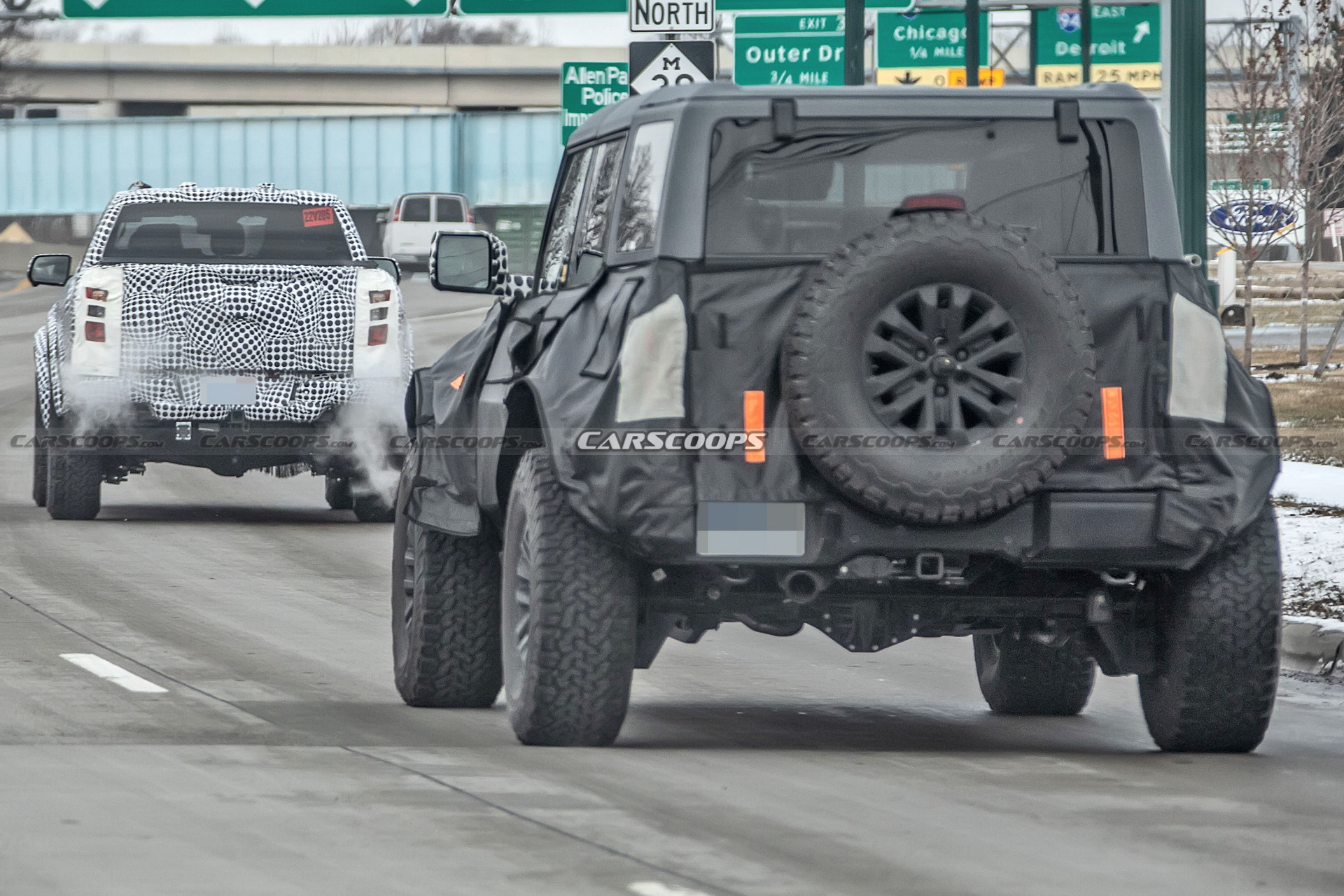 Ford’s Next-Gen Ranger Raptor Makes Spy Debut Next To Bronco Warthog