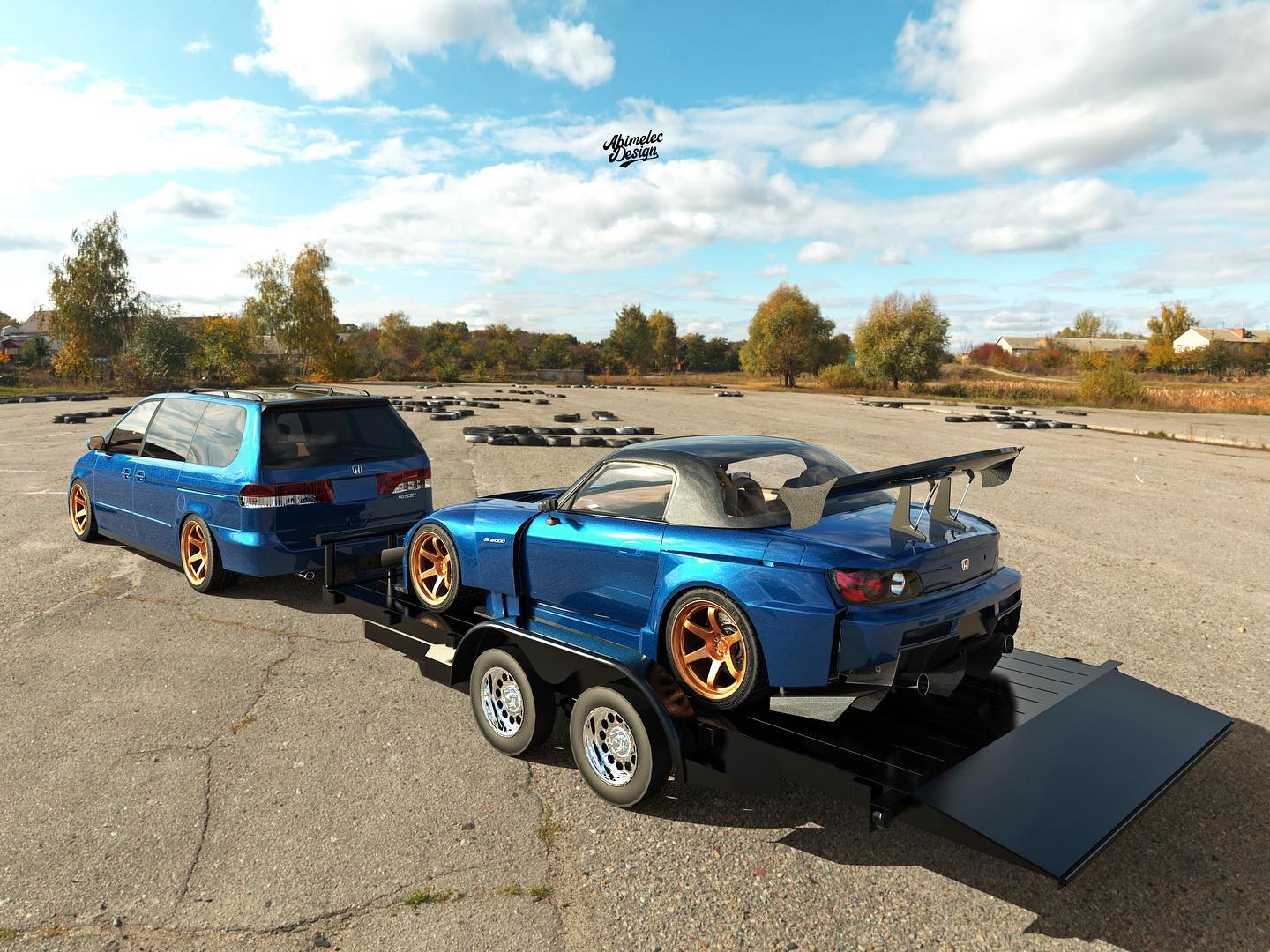 Matching Honda Odyssey And S2000 Would Make For The Ultimate Track Day Combo