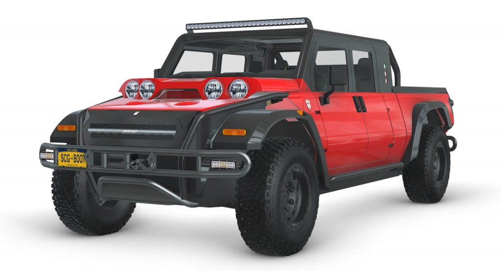 SCG Imagines A Baja Boot Pickup With Hydrogen Powertrain