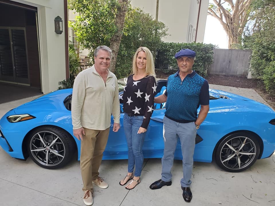 Sylvester Stallone Picks Up The Keys To A C8 Corvette Convertible
