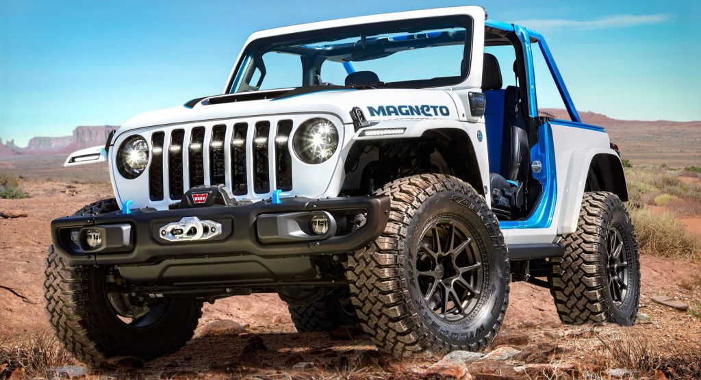  Jeep Unveils Four Wrangler Concepts, Including All-Electric Magneto