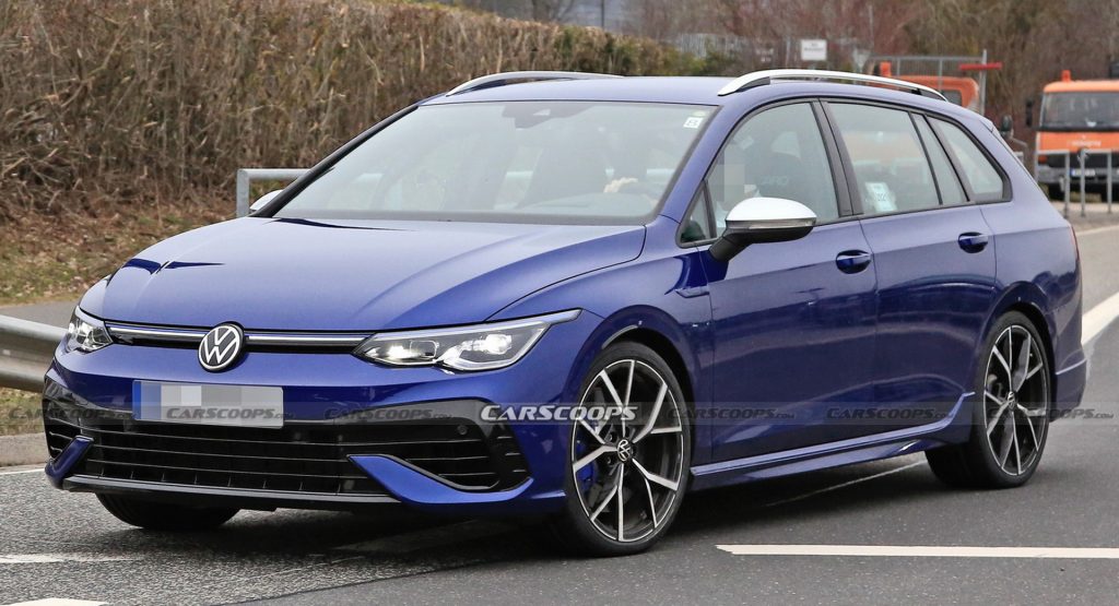  New VW Golf R Wagon Spotted With Non-Existent Camo At Nurburging