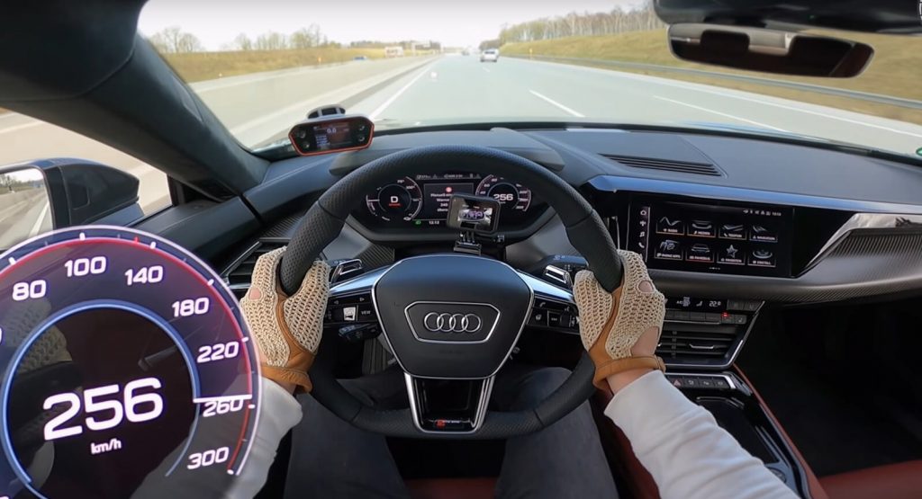 Audi RS E-Tron GT Heads To The Autobahn For A Top Speed Run