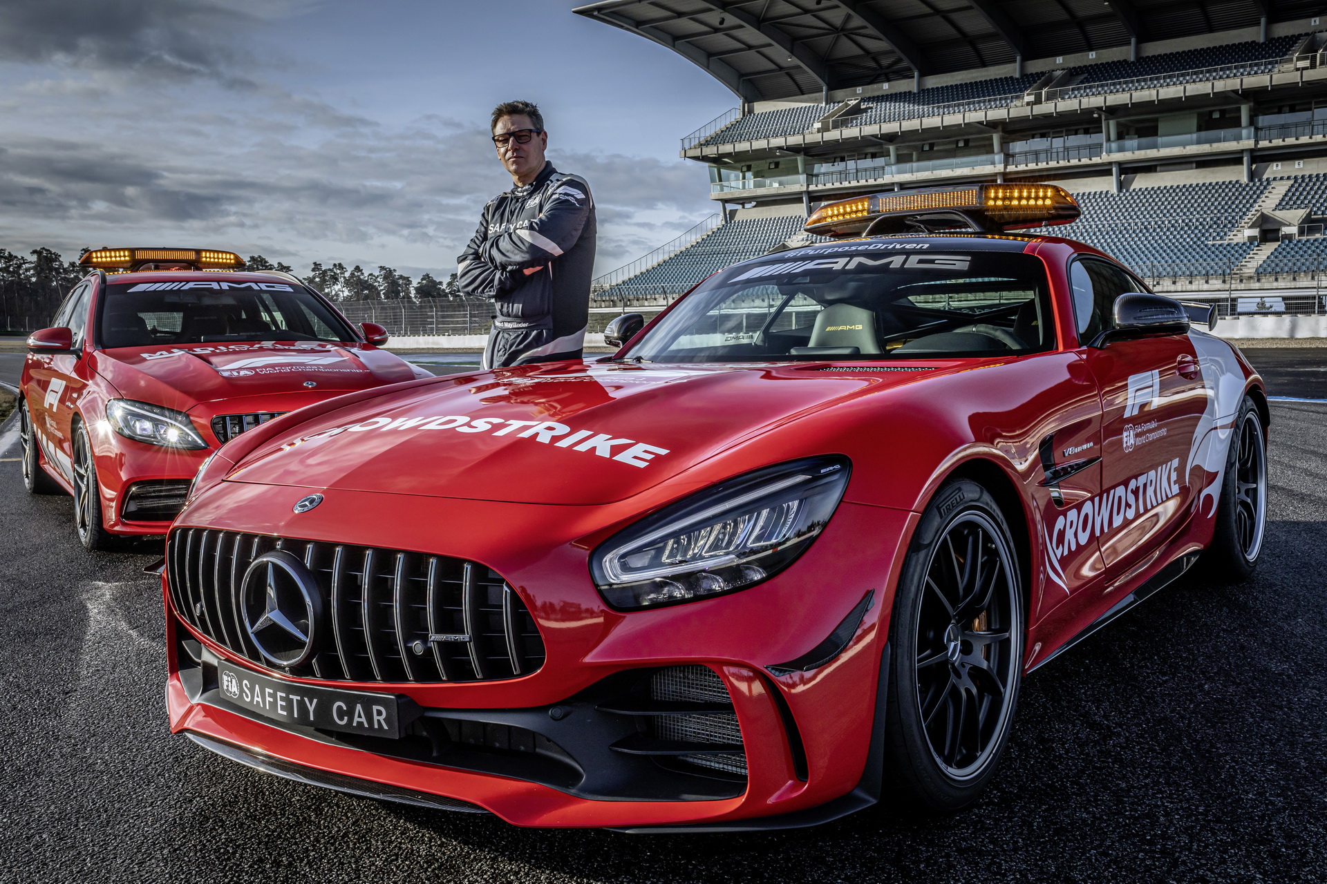 Mercedes Amg Gt R C63 S Safety And Medical Cars Get New Attire For 2021 F1 Season Carscoops
