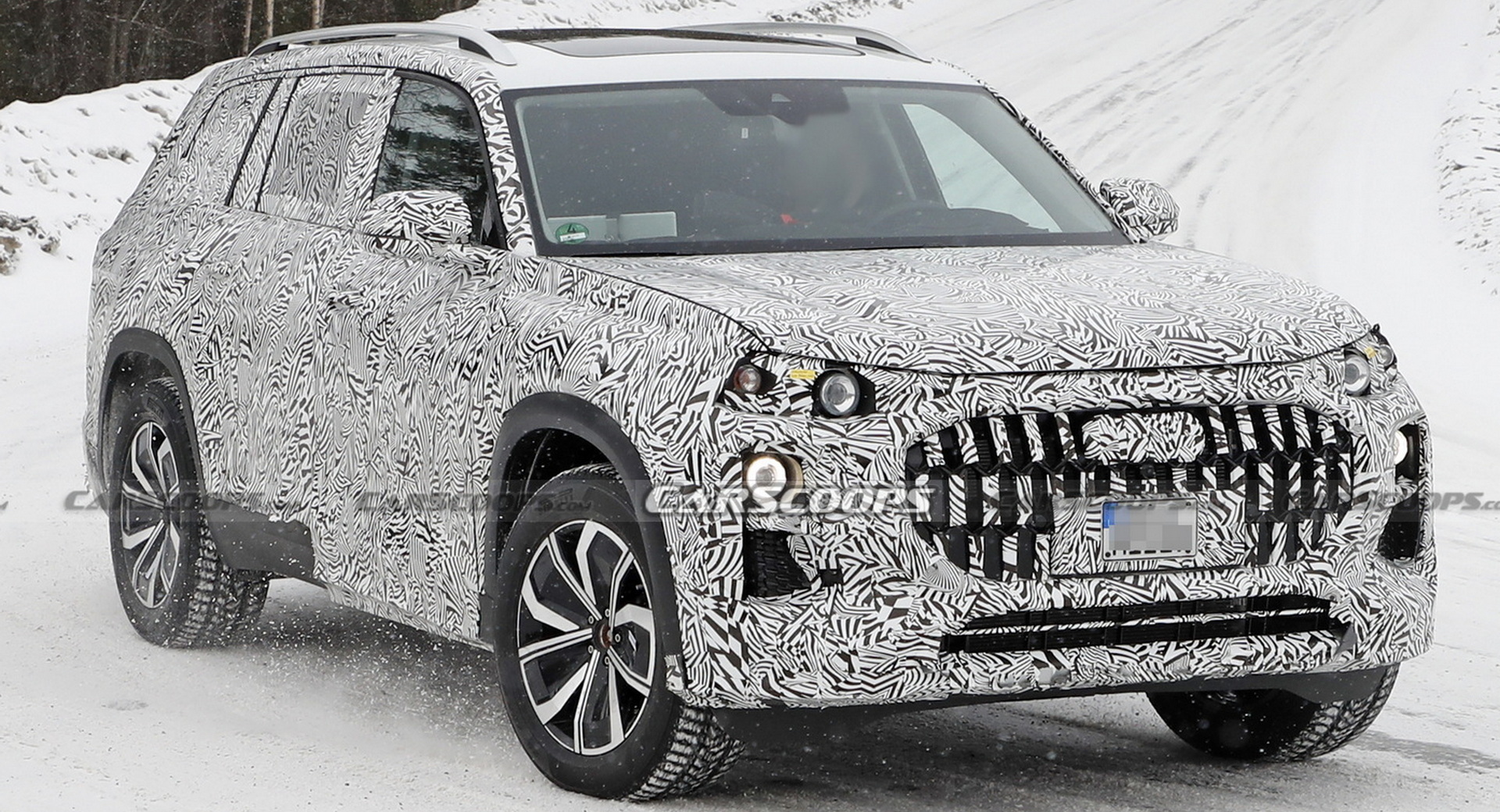 Big, Chunky Audi SUV Spied Winter Testing, Could It Be The Fabled Q9?