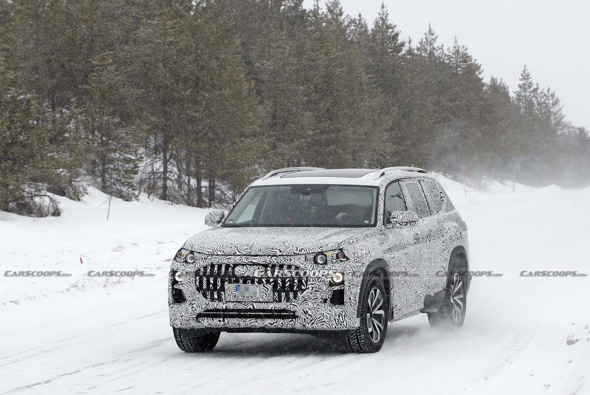 Big, Chunky Audi SUV Spied Winter Testing, Could It Be The Fabled Q9?