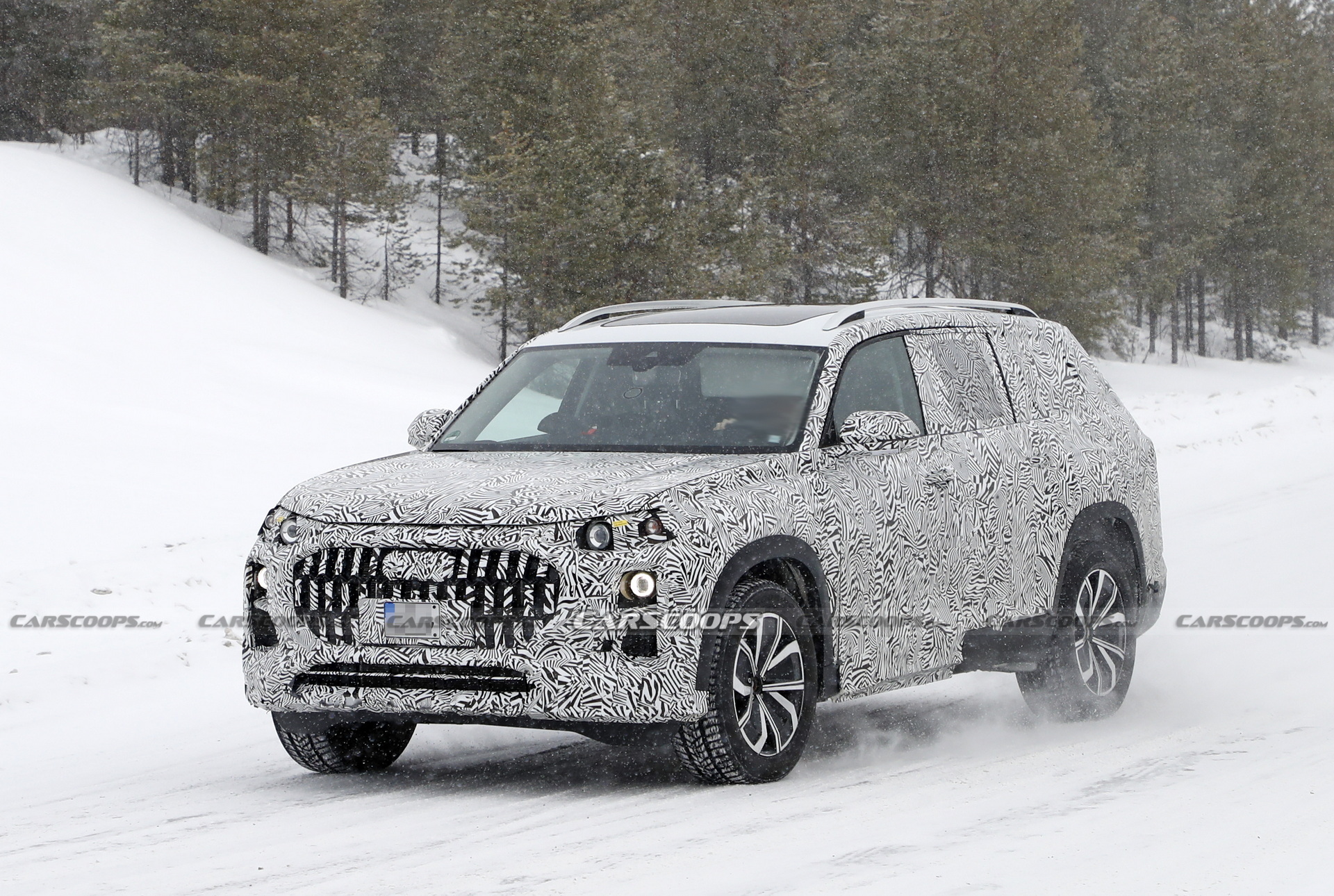 Big, Chunky Audi SUV Spied Winter Testing, Could It Be The Fabled Q9?