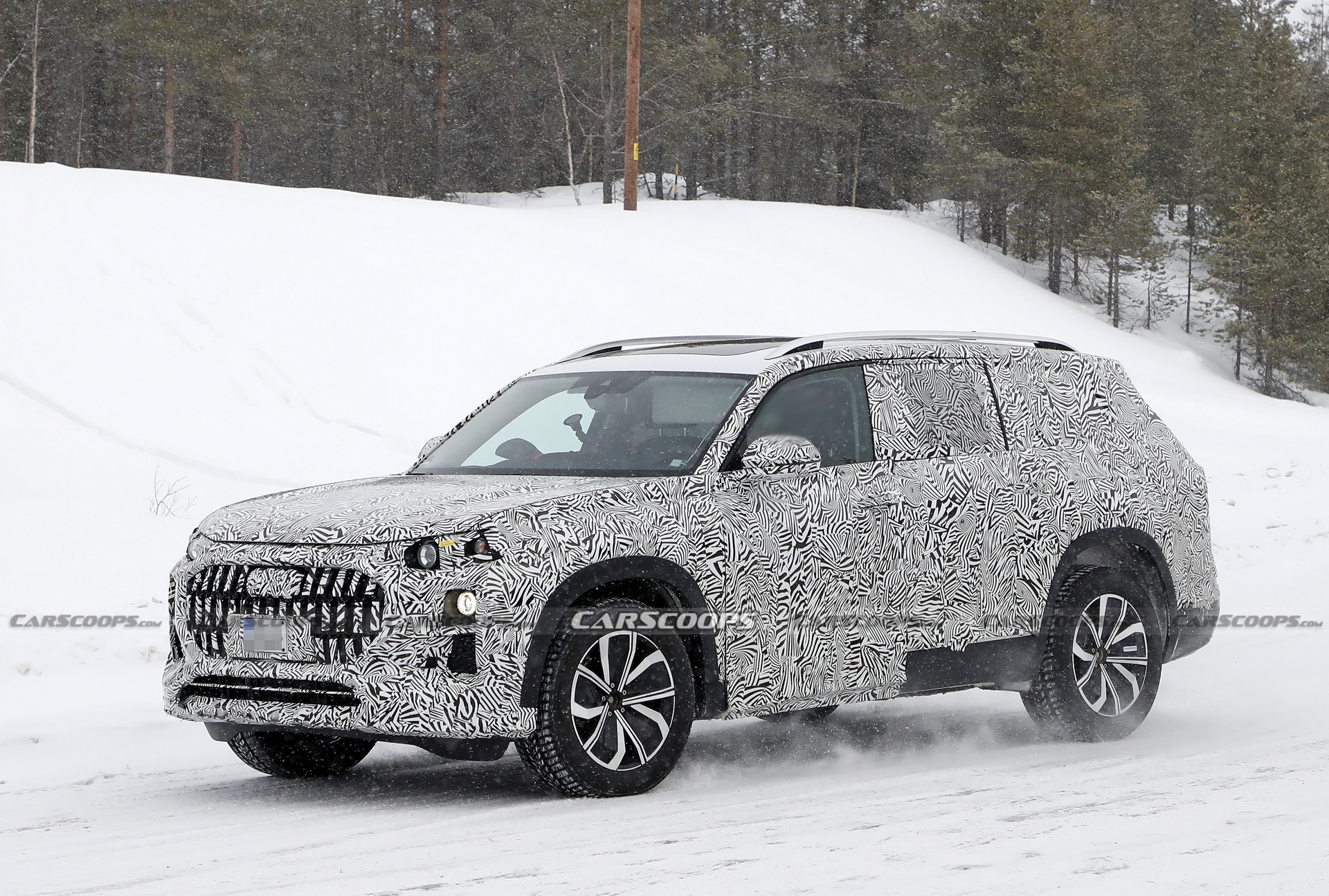 Big, Chunky Audi SUV Spied Winter Testing, Could It Be The Fabled Q9?