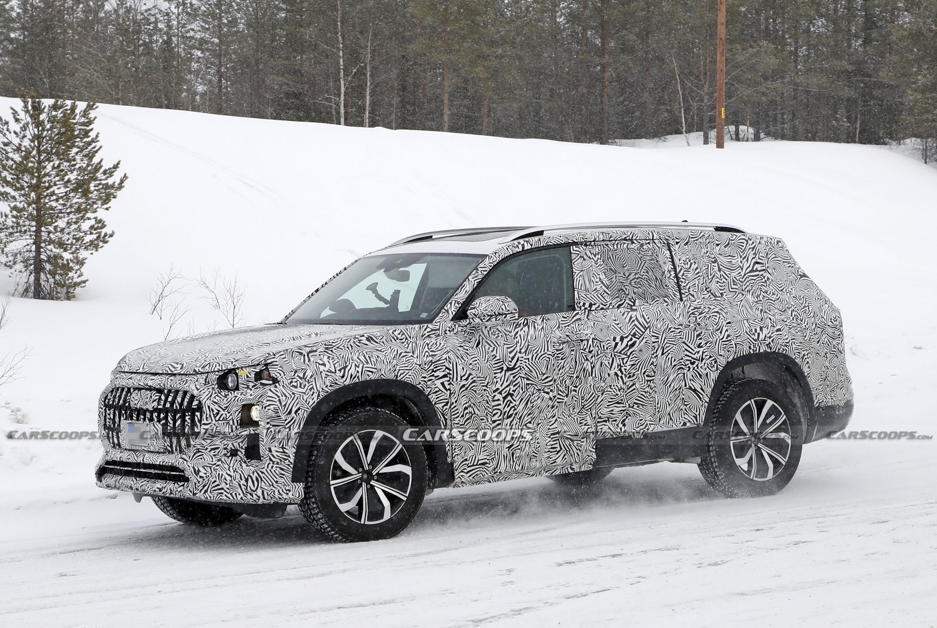 Big, Chunky Audi SUV Spied Winter Testing, Could It Be The Fabled Q9?