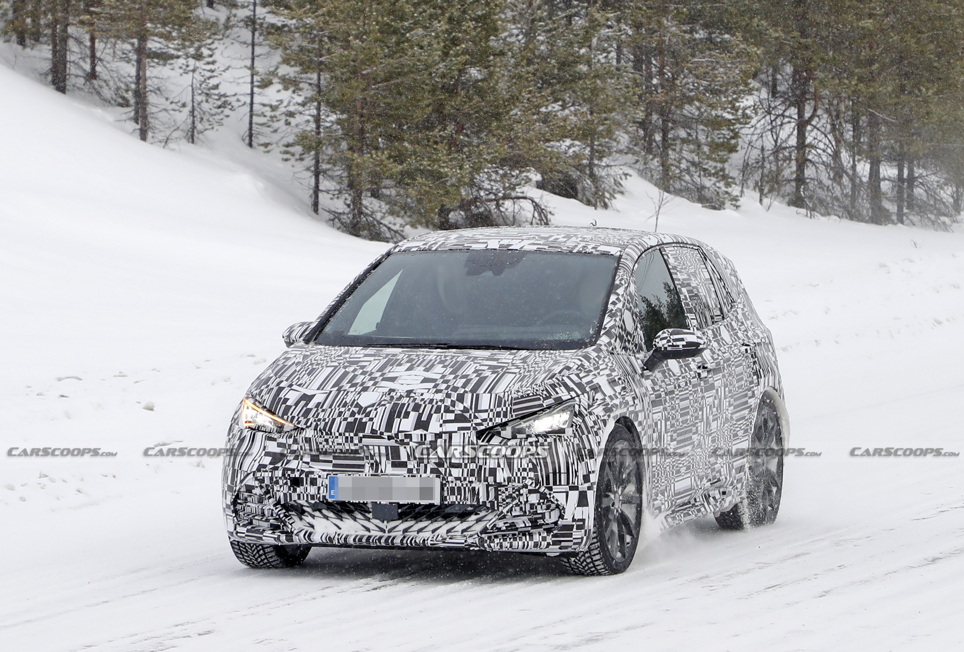 Very Near-Production 2022 Cupra Born Spied Testing In The Snow