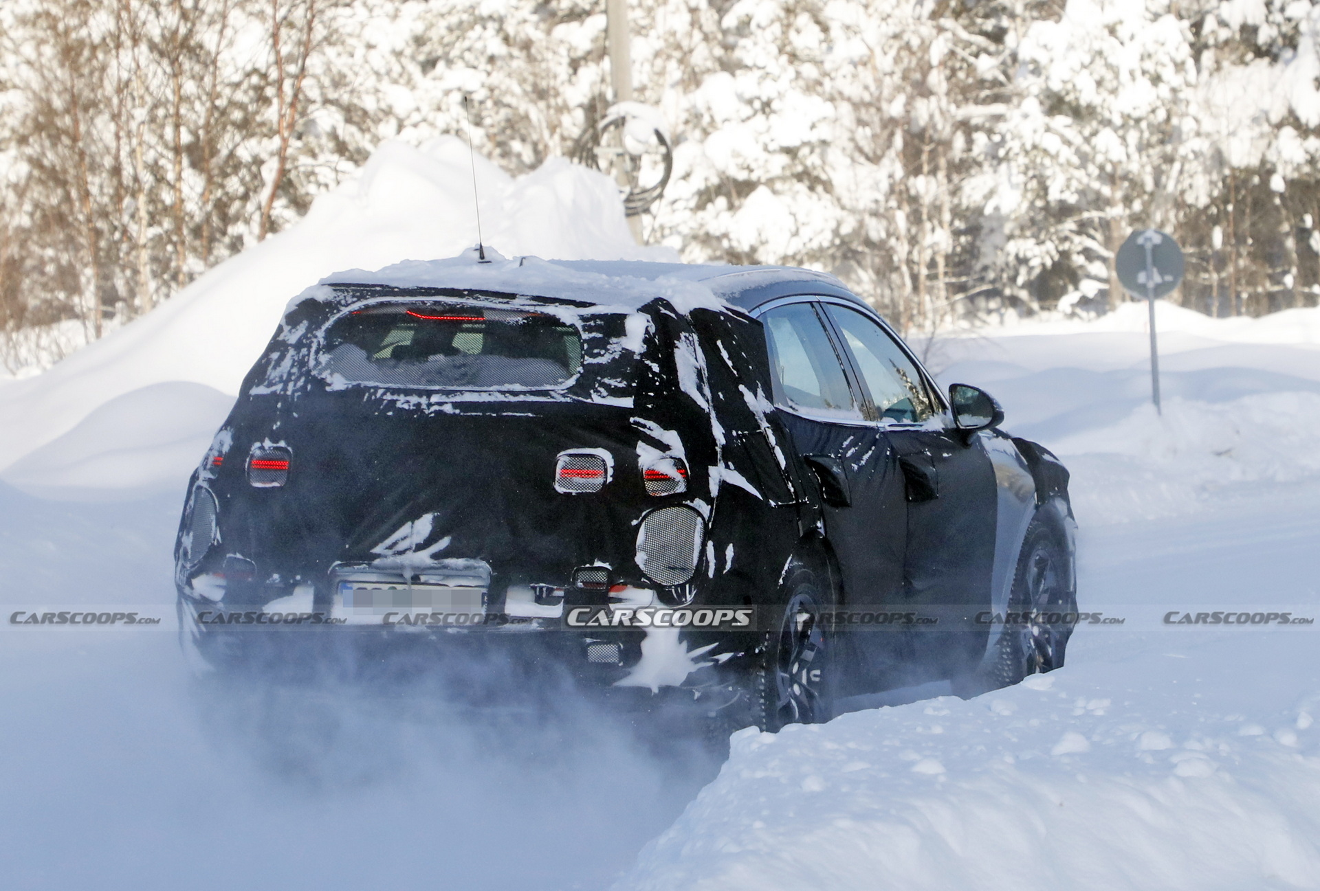 Electrified Genesis GV70 Caught Catching Some Late Winter Testing In Sweden