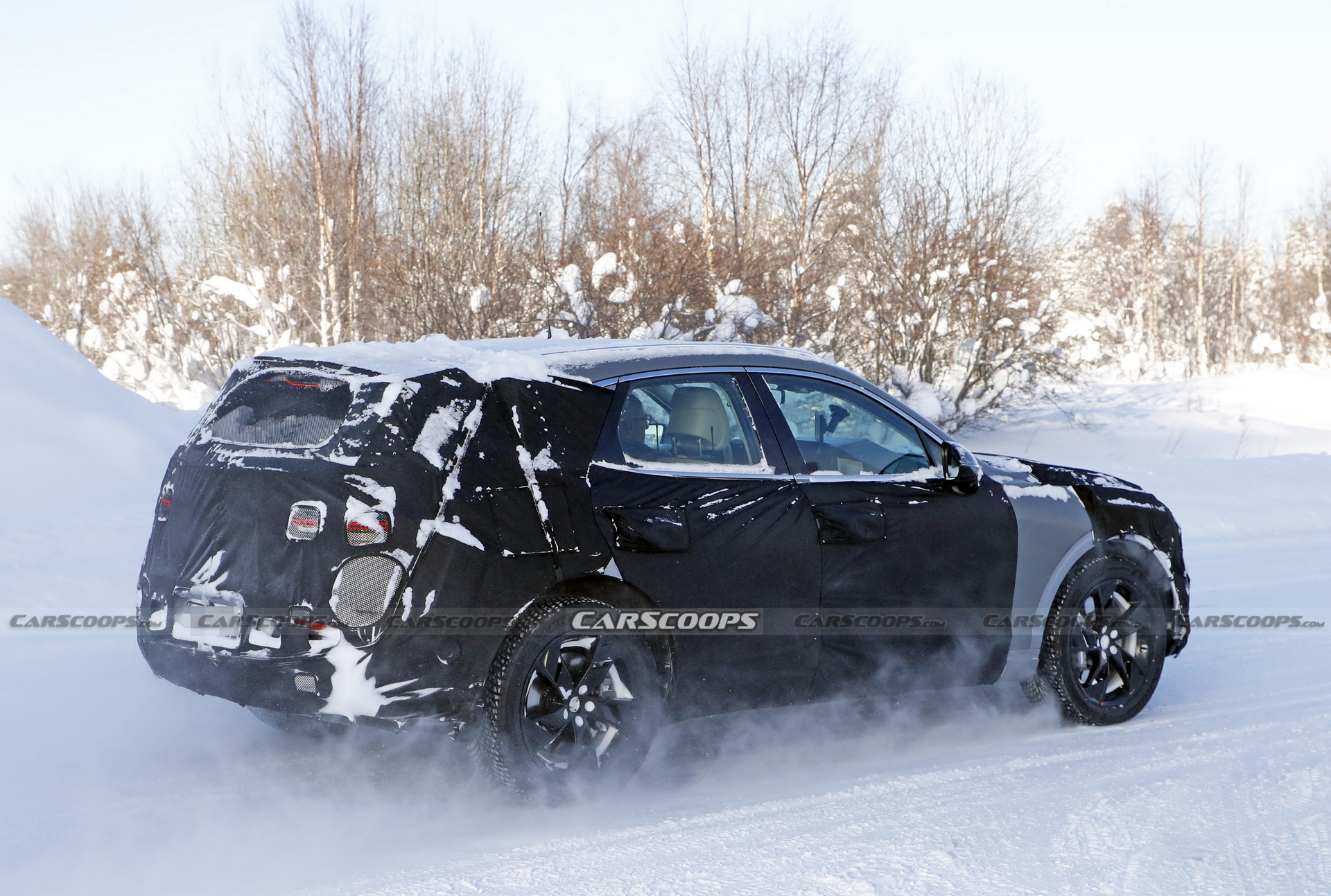 Electrified Genesis GV70 Caught Catching Some Late Winter Testing In Sweden