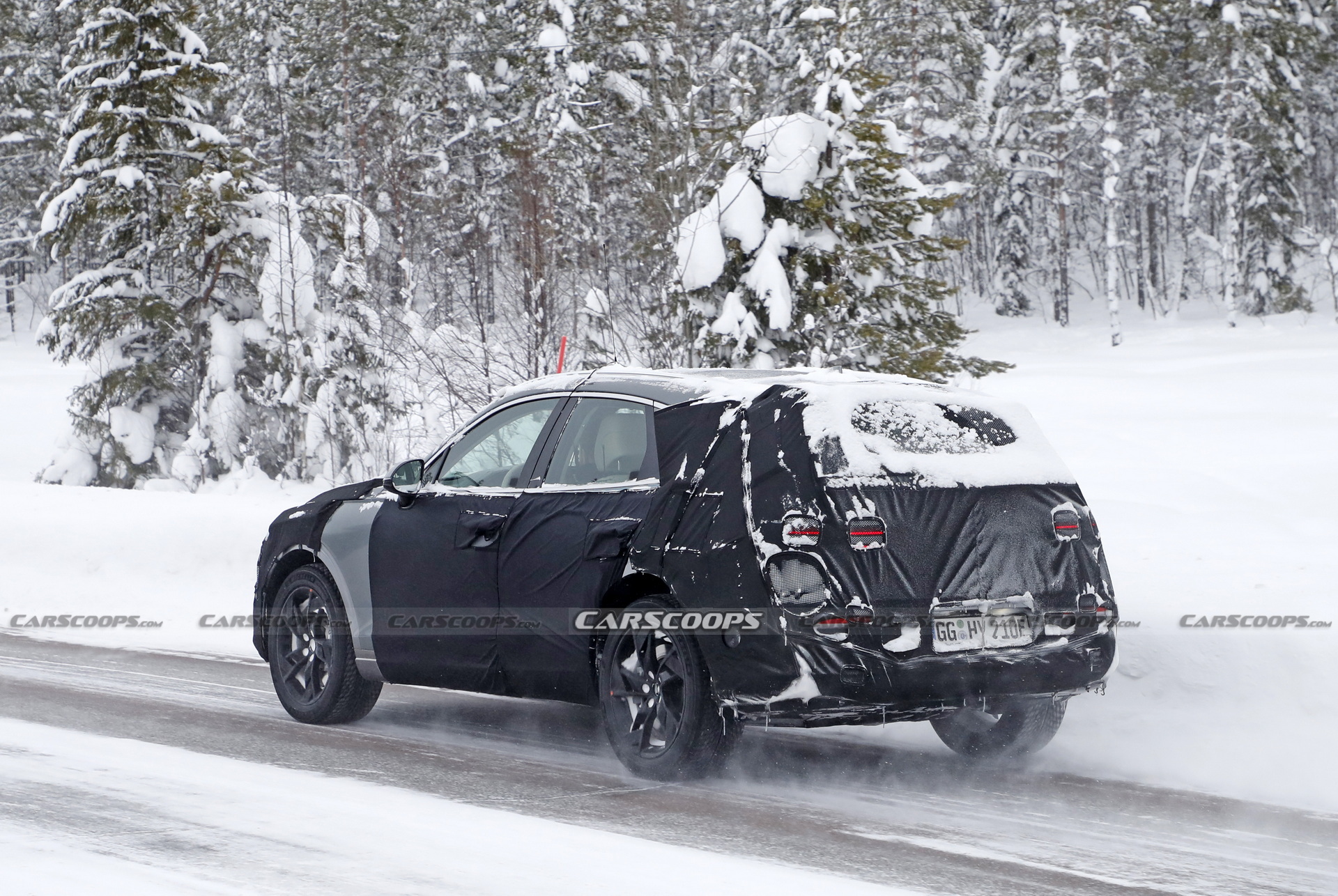 Electrified Genesis GV70 Caught Catching Some Late Winter Testing In Sweden