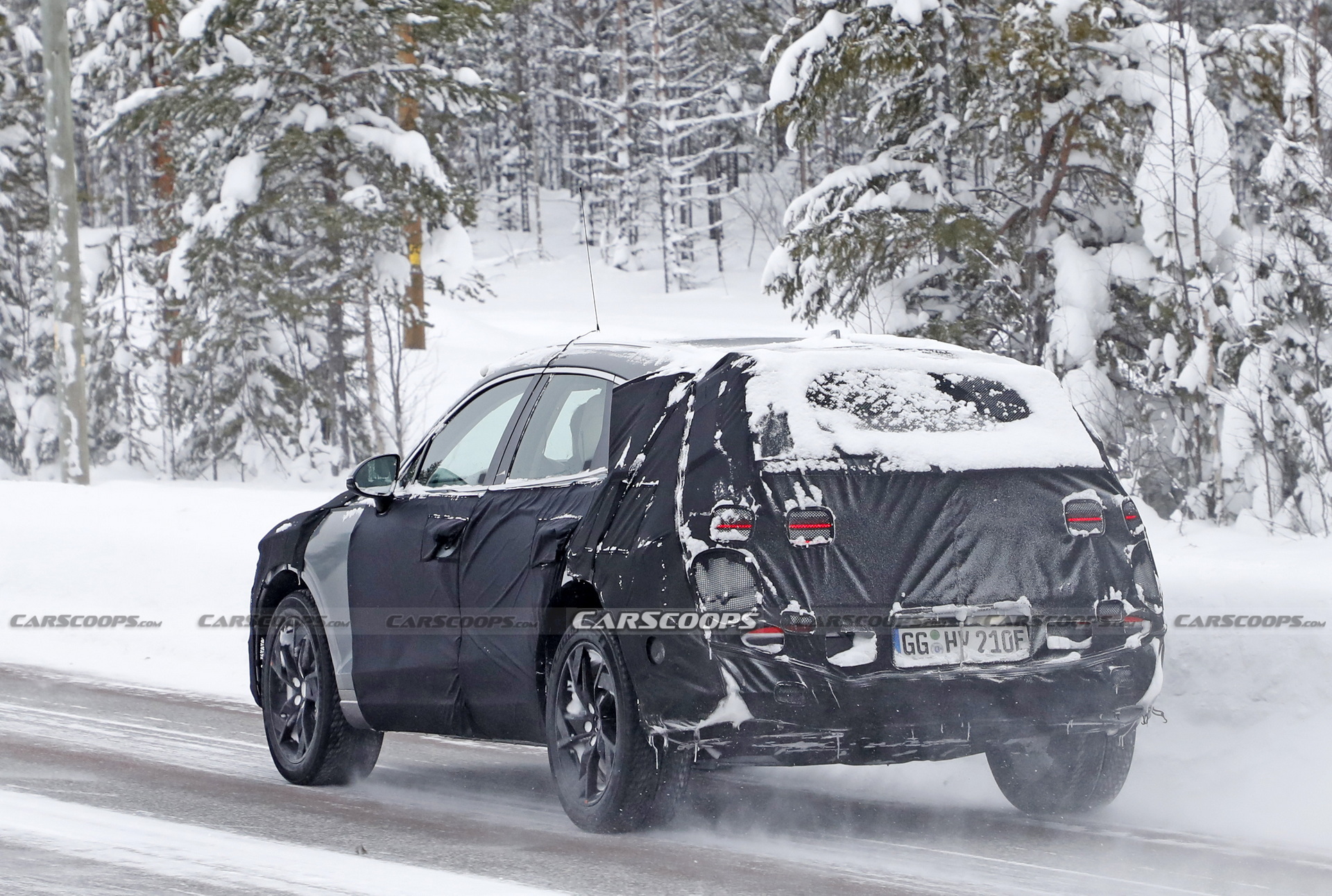 Electrified Genesis GV70 Caught Catching Some Late Winter Testing In Sweden