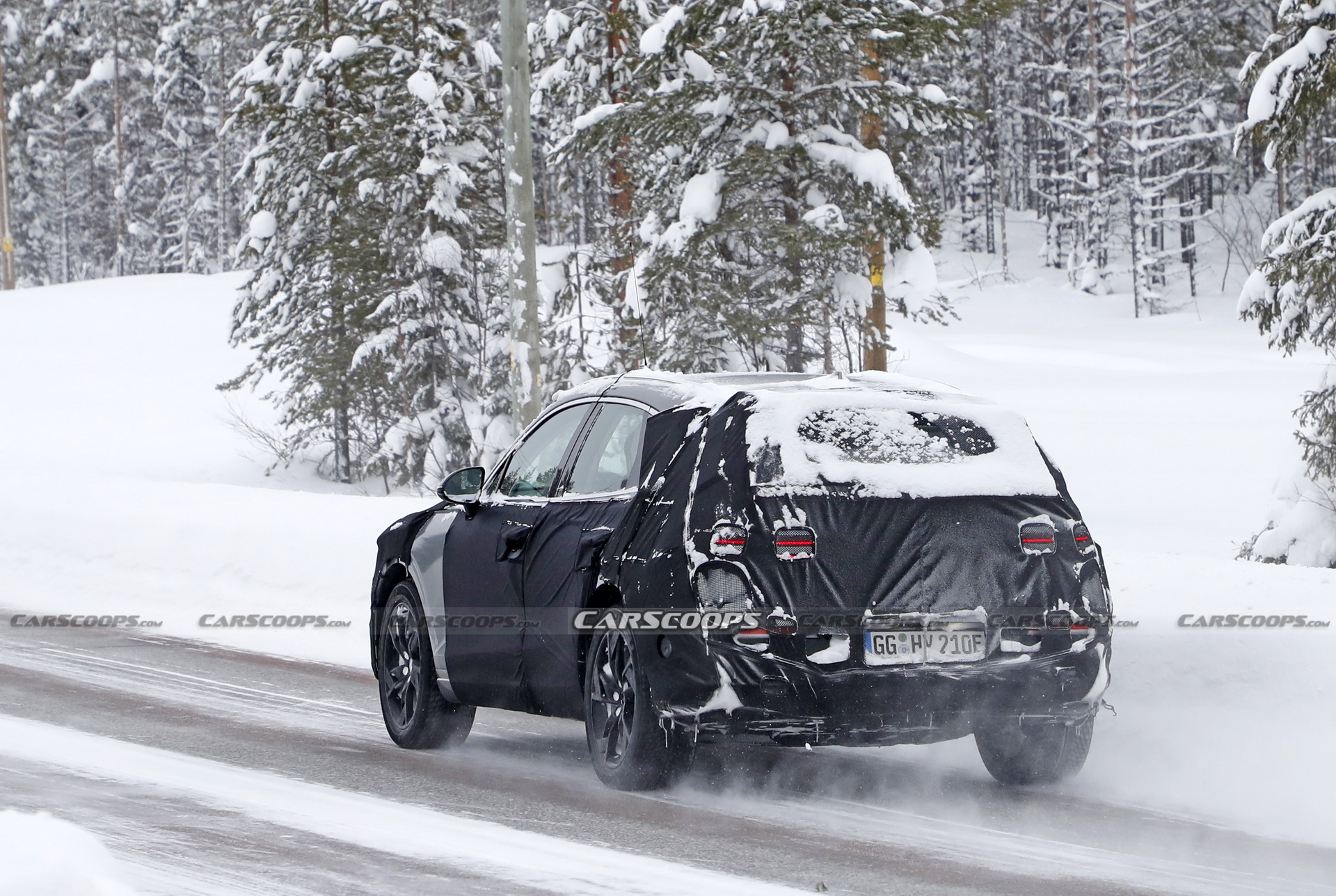Electrified Genesis GV70 Caught Catching Some Late Winter Testing In Sweden